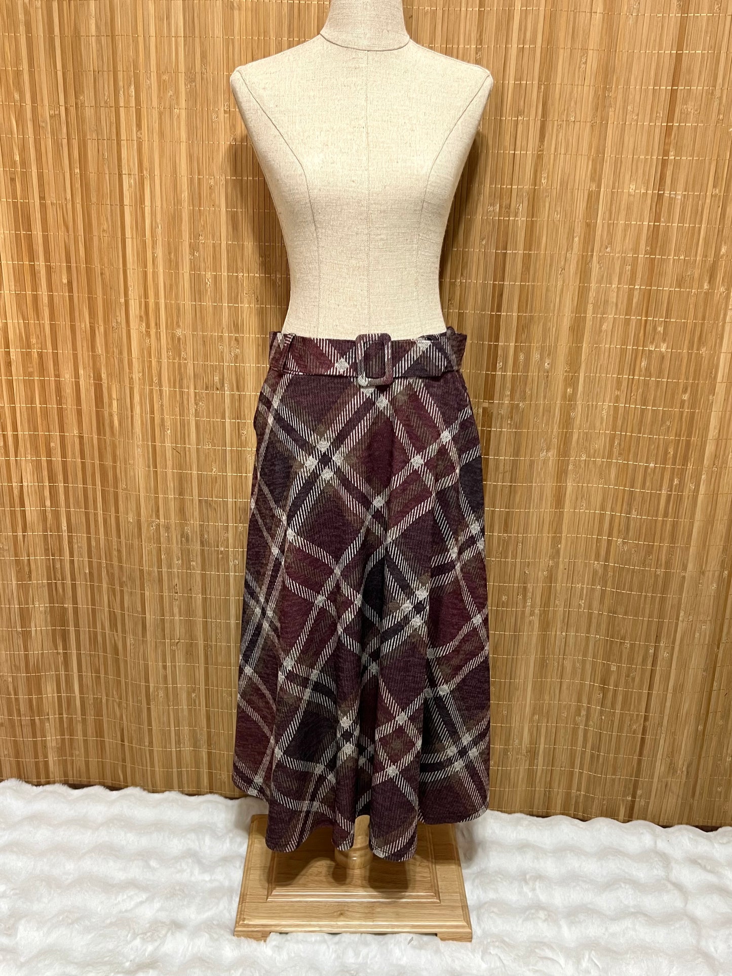 Faldas de Cuadros Tartán largas con Cinturón mujer – Otoño/Invierno