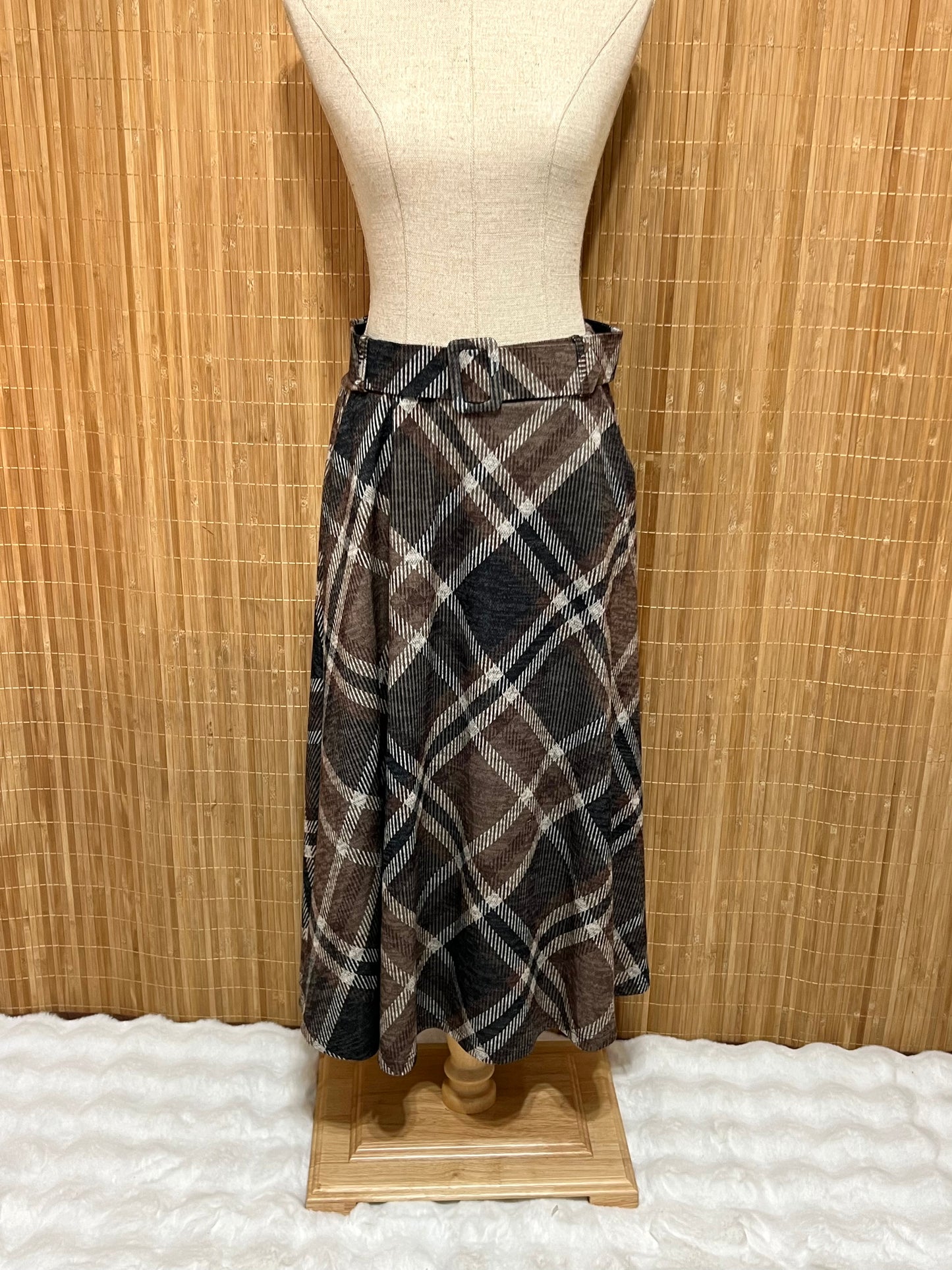 Faldas de Cuadros Tartán largas con Cinturón mujer – Otoño/Invierno