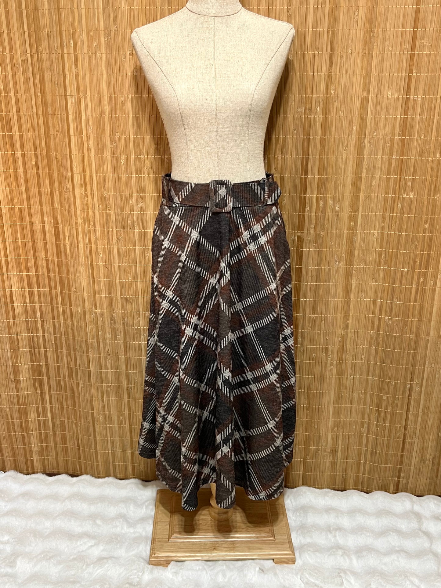 Faldas de Cuadros Tartán largas con Cinturón mujer – Otoño/Invierno