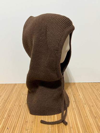 Balaclava de Punto Grueso con Cordón Ajustable – Capucha y Bufanda de Invierno