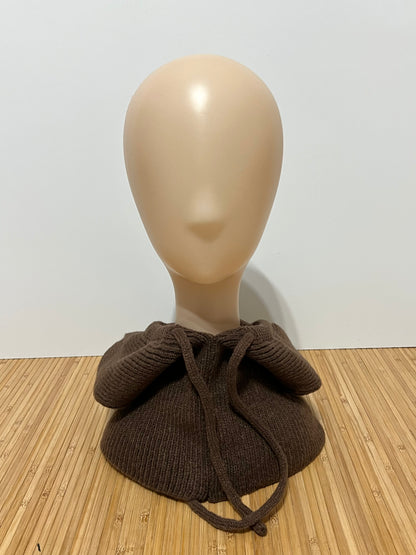 Balaclava de Punto Grueso con Cordón Ajustable – Capucha y Bufanda de Invierno