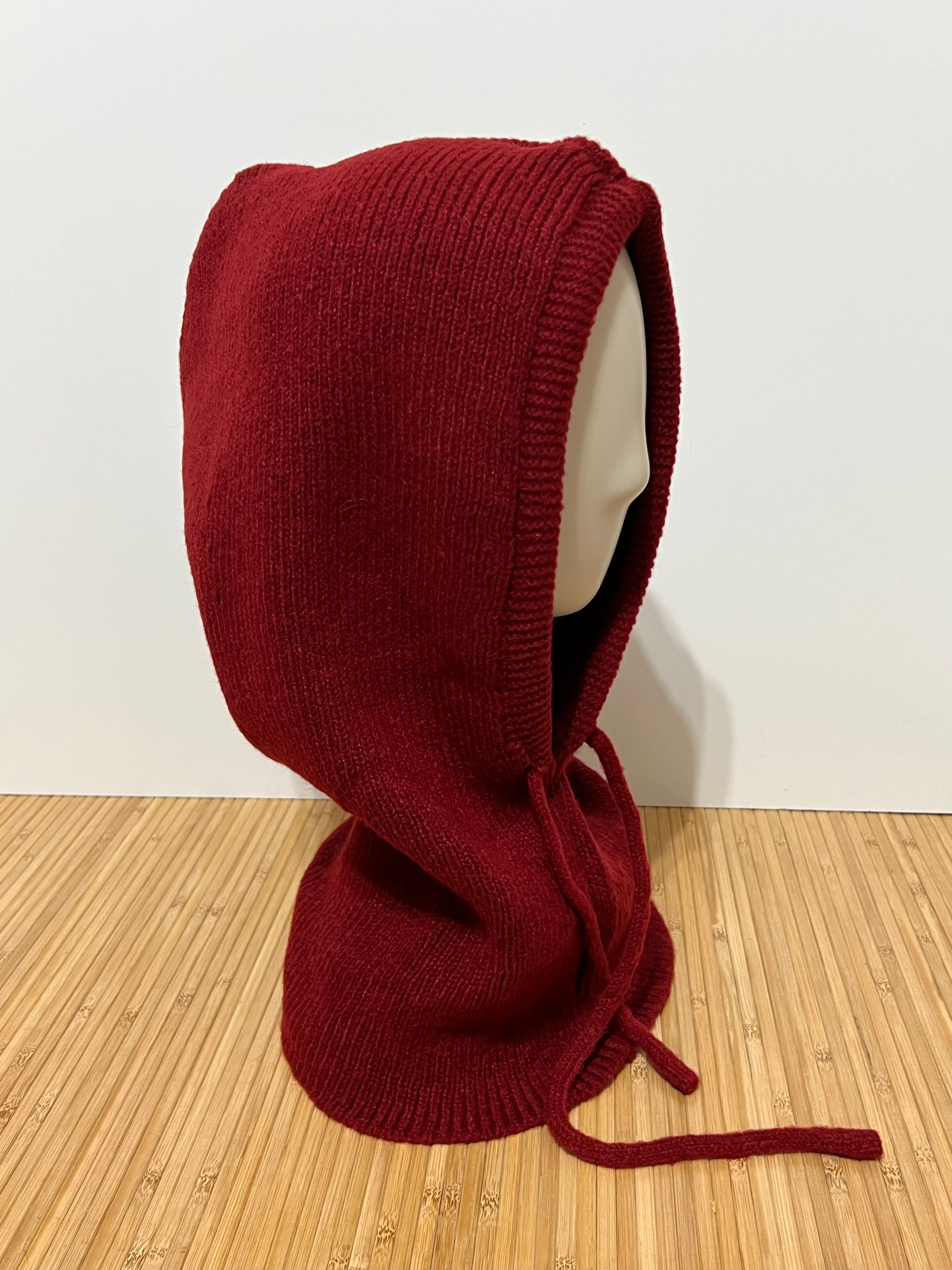 Balaclava de Punto Grueso con Cordón Ajustable – Capucha y Bufanda de Invierno