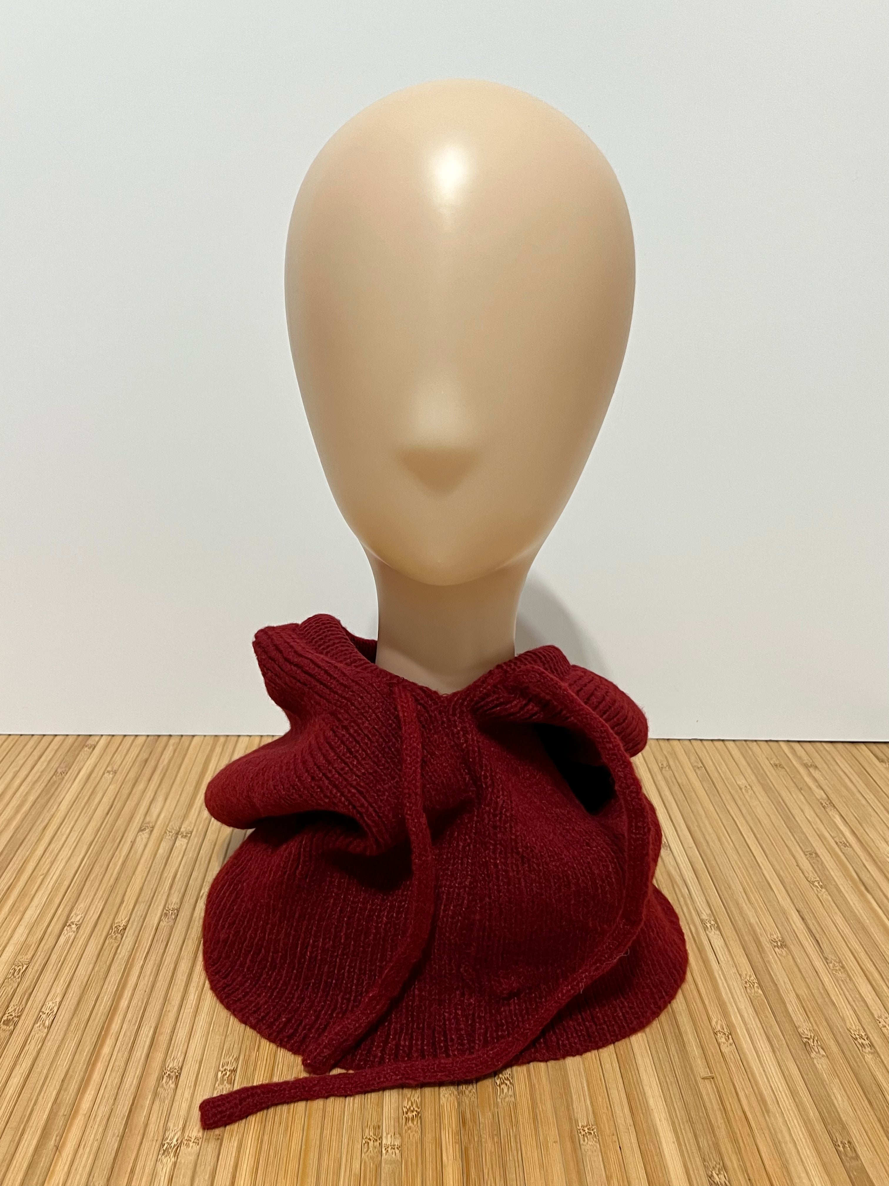 Balaclava de Punto Grueso con Cordón Ajustable – Capucha y Bufanda de Invierno