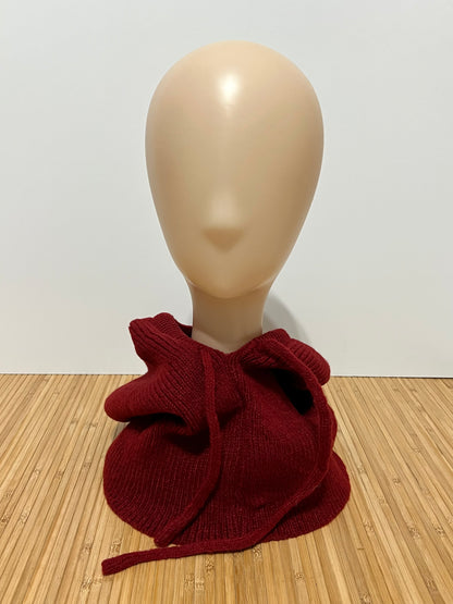 Balaclava de Punto Grueso con Cordón Ajustable – Capucha y Bufanda de Invierno