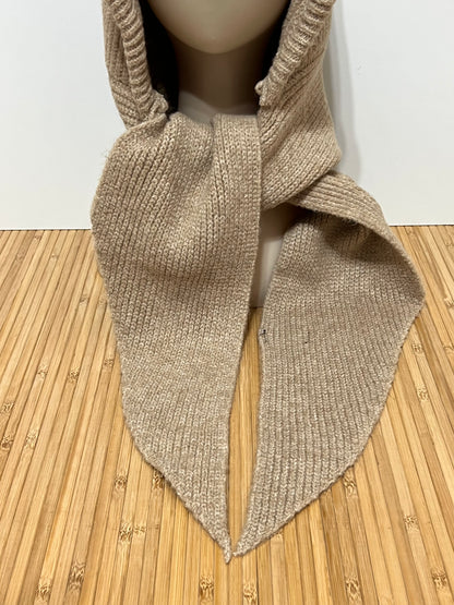 Balaclava de Punto con Lazo y Capucha – Bufanda Acabado en Pico y Efecto Lazo