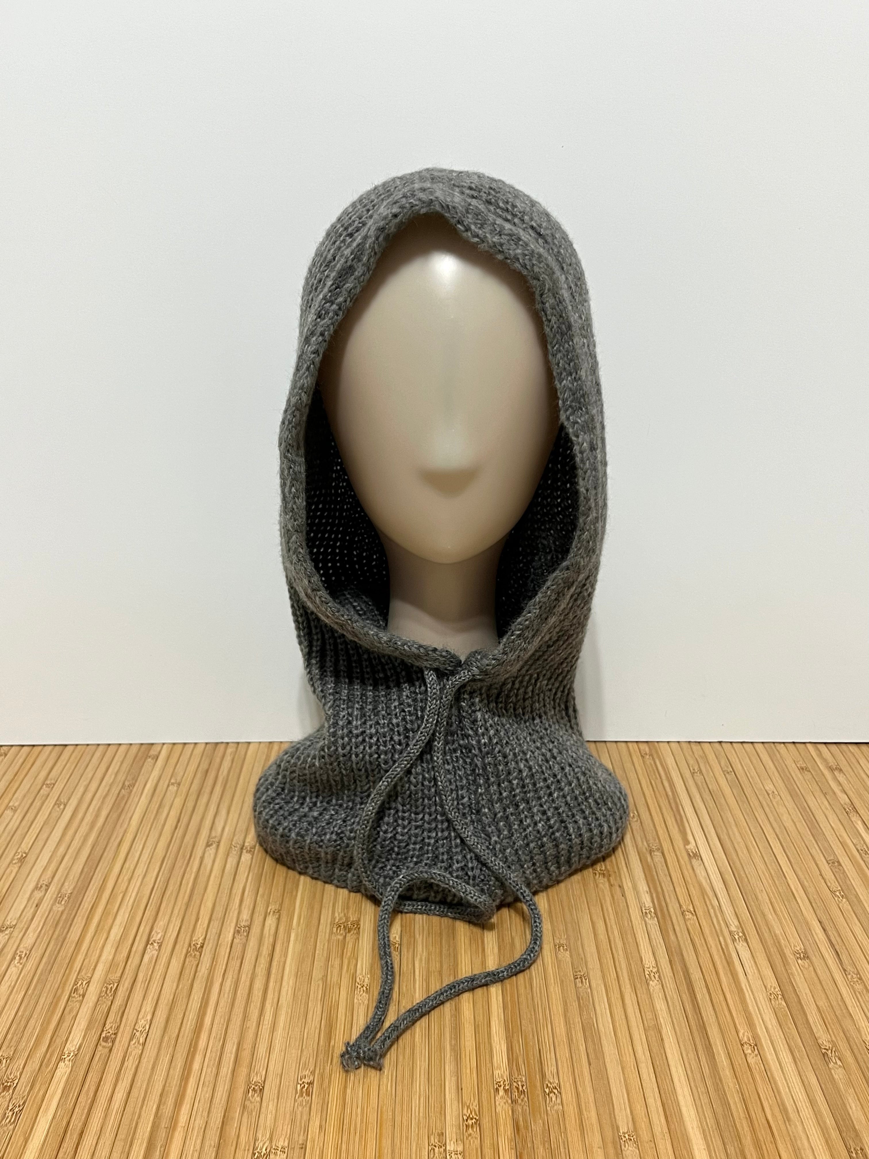 Balaclava de Punto Grueso con Cordón Ajustable – Capucha y Bufanda de Invierno