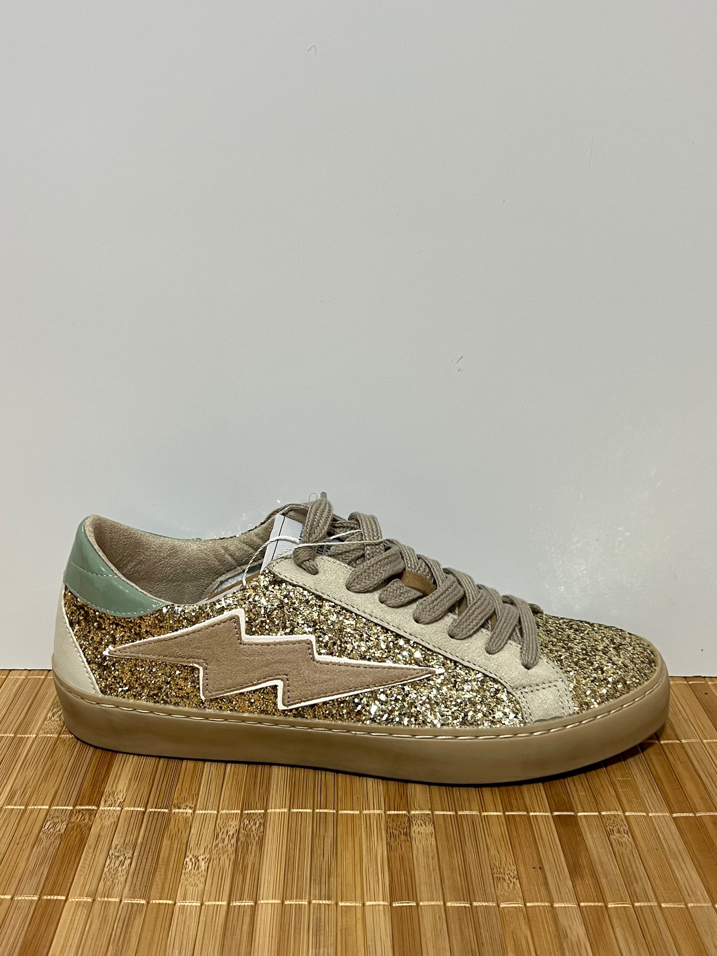 Zapatillas rayo con purpurina mujer – Tallas 35 a 41 | Tallan grandes, pedir una talla menos