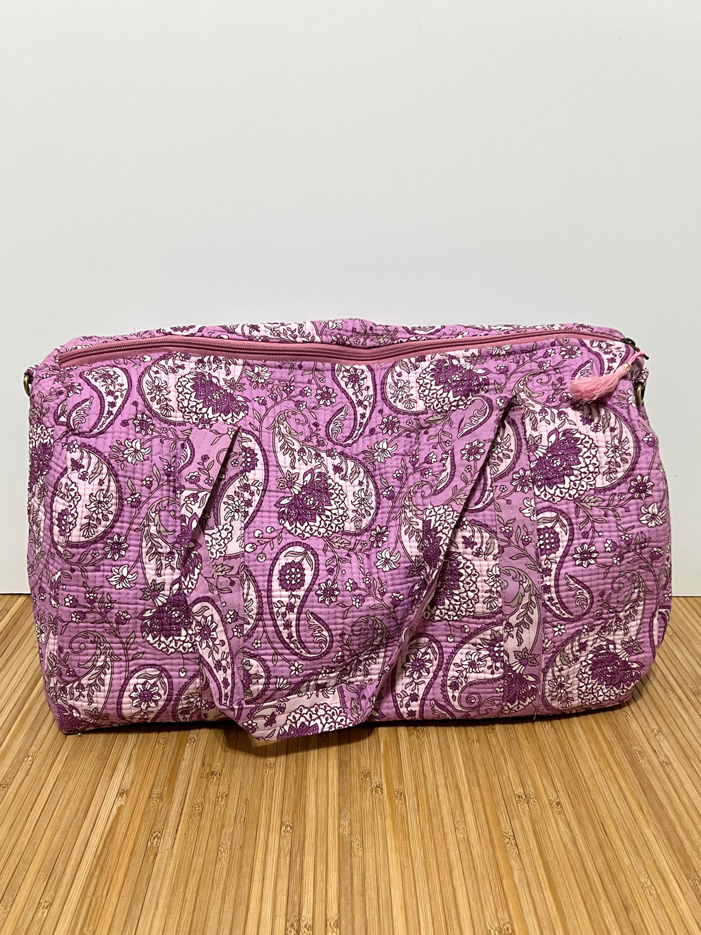 Personalisierte Reisetasche aus bedruckter Baumwolle mit Initialen – 40 × 30 × 20 cm