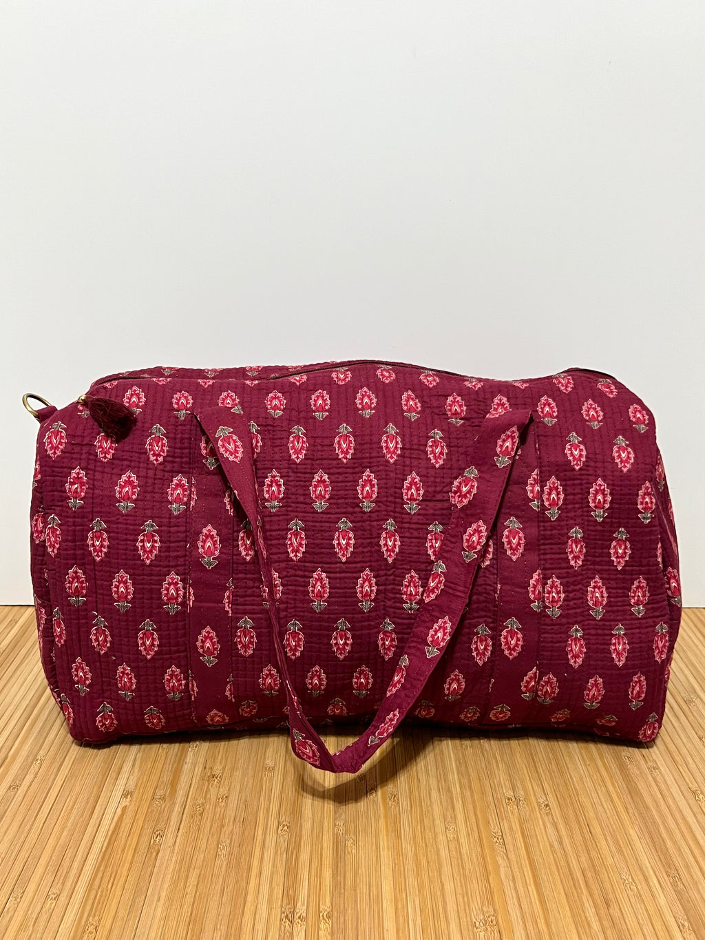 Personalisierte Reisetasche aus bedruckter Baumwolle mit Initialen – 40 × 30 × 20 cm