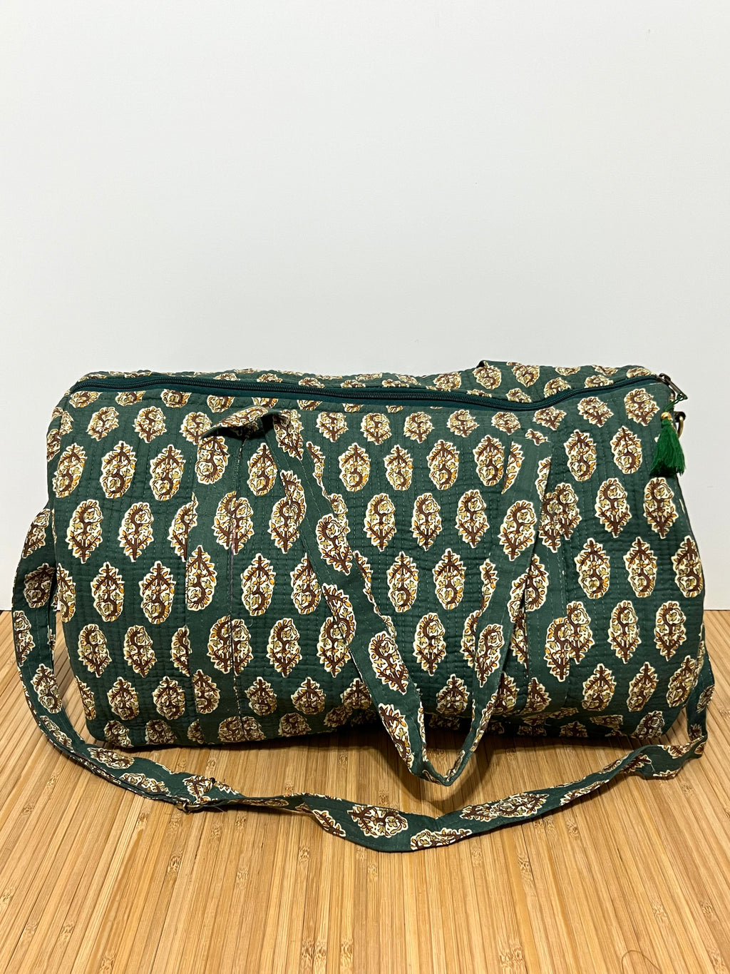 Personalisierte Reisetasche aus bedruckter Baumwolle mit Initialen – 40 × 30 × 20 cm