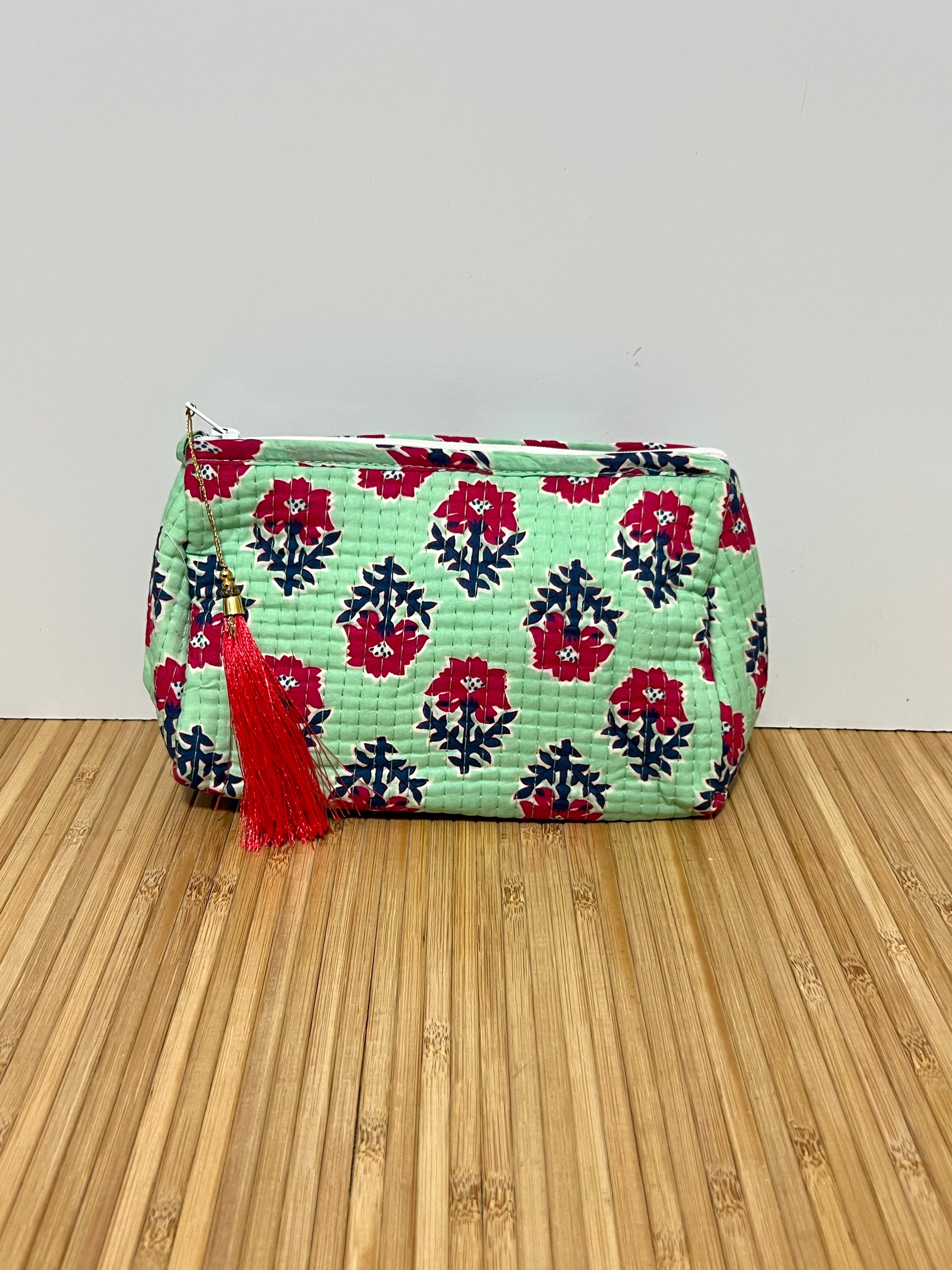 Neceser estampado de Algodón impermeable con Compartimentos | Personalizado con iniciales