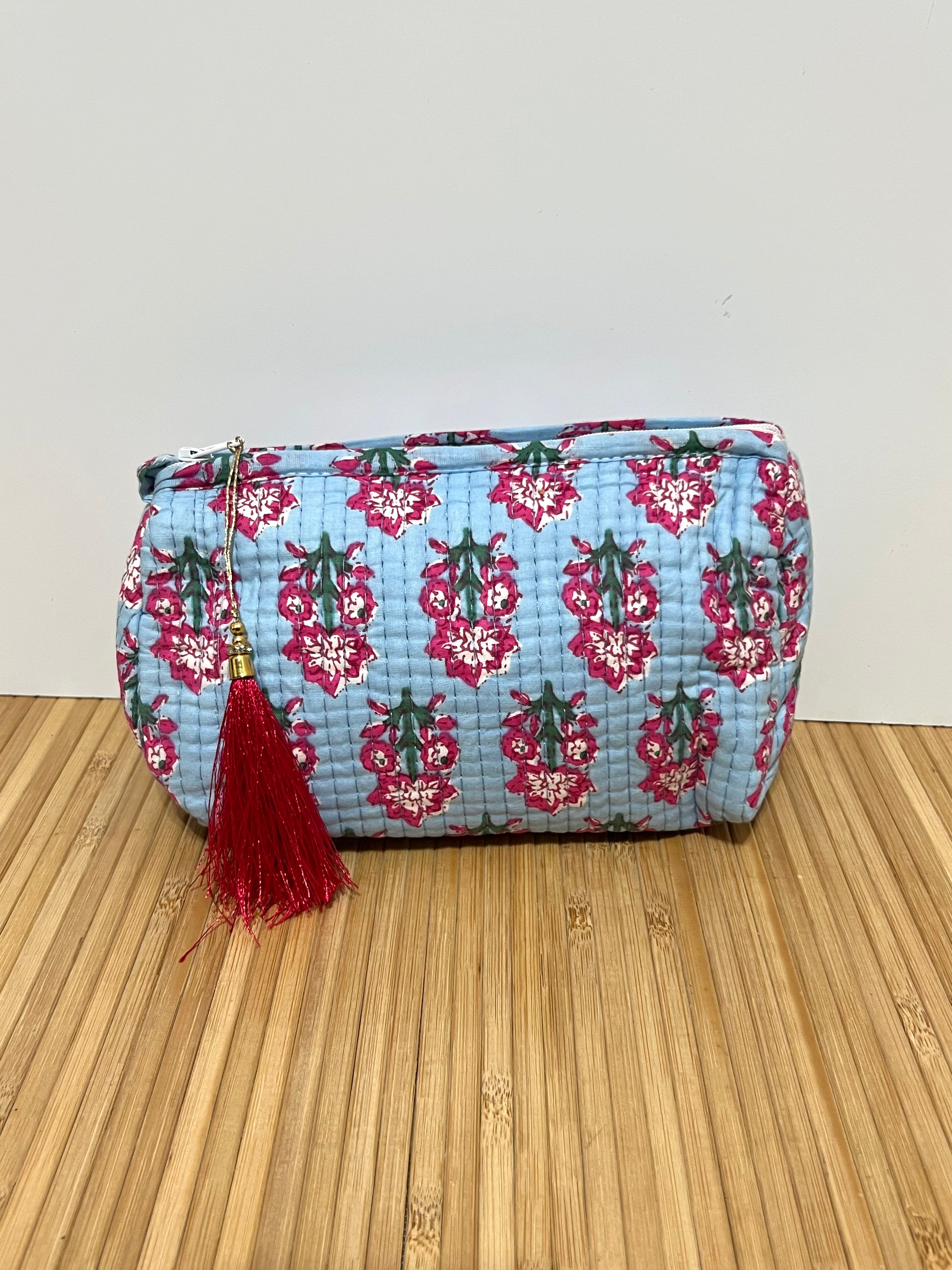 Neceser estampado de Algodón impermeable con Compartimentos | Personalizado con iniciales