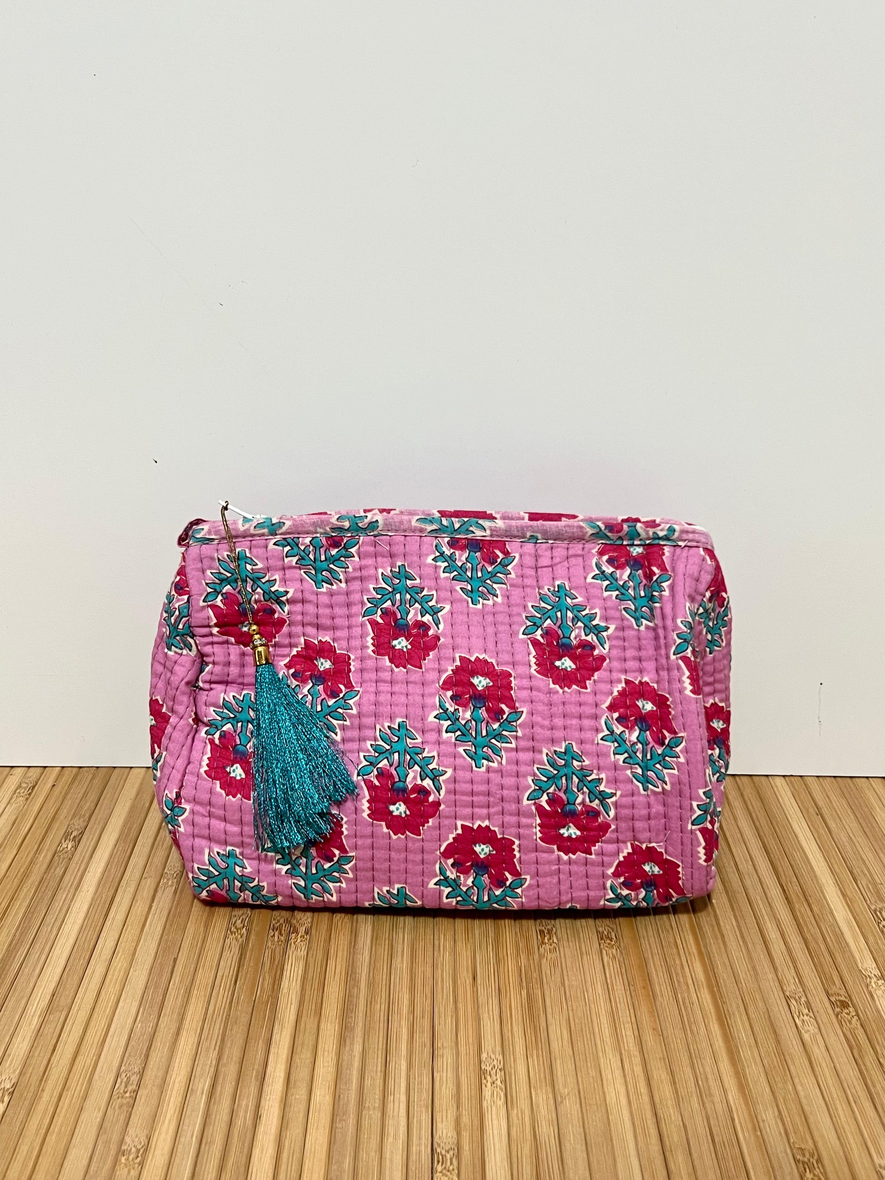 Neceser estampado de Algodón impermeable con Compartimentos | Personalizado con iniciales