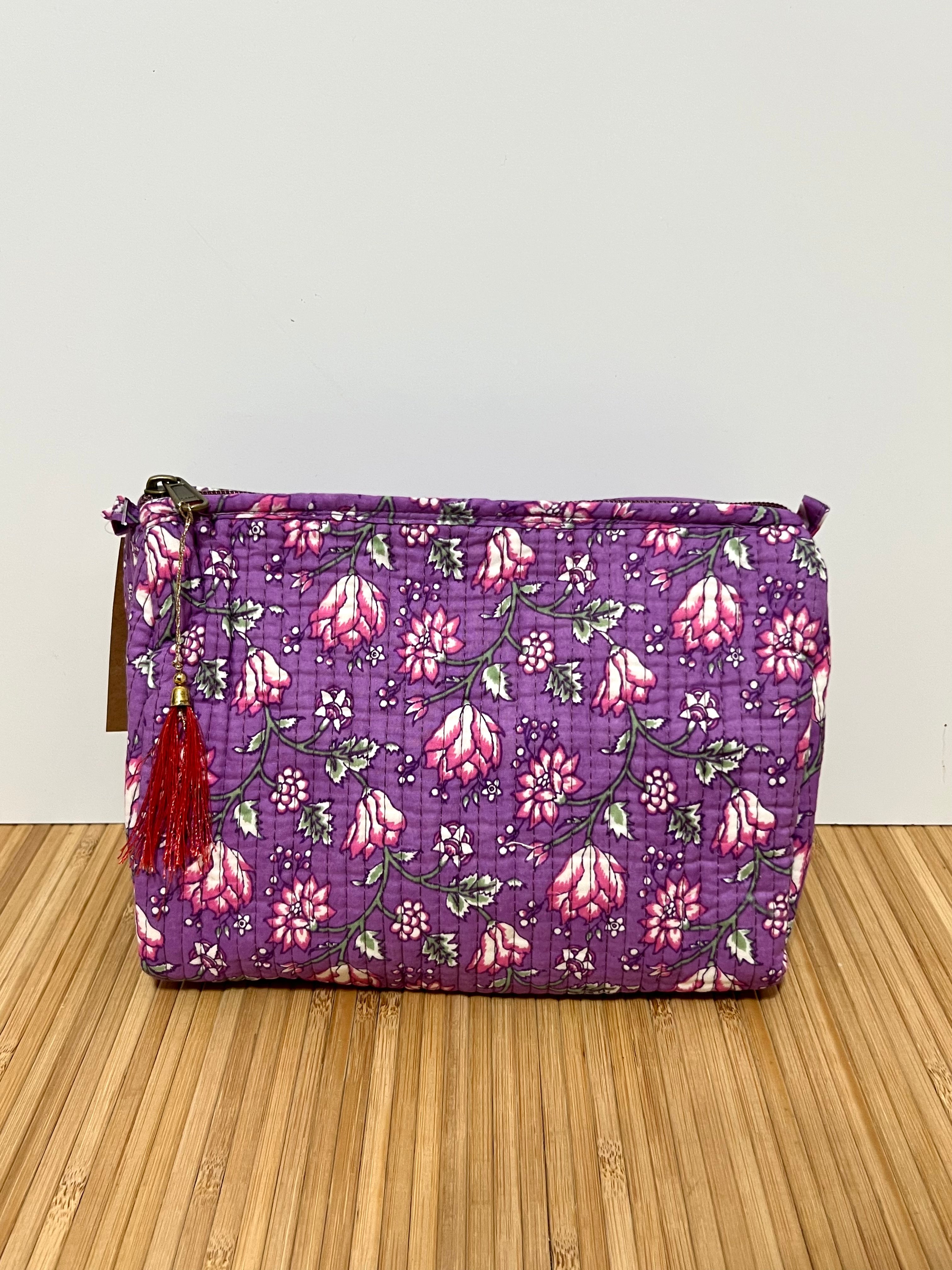 Neceser estampado de Algodón impermeable con Compartimentos | Personalizado con iniciales