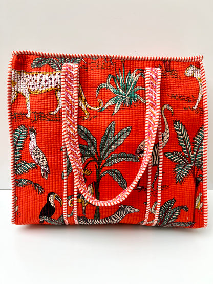 Bolsa viaje algodón Tote bag con cremallera