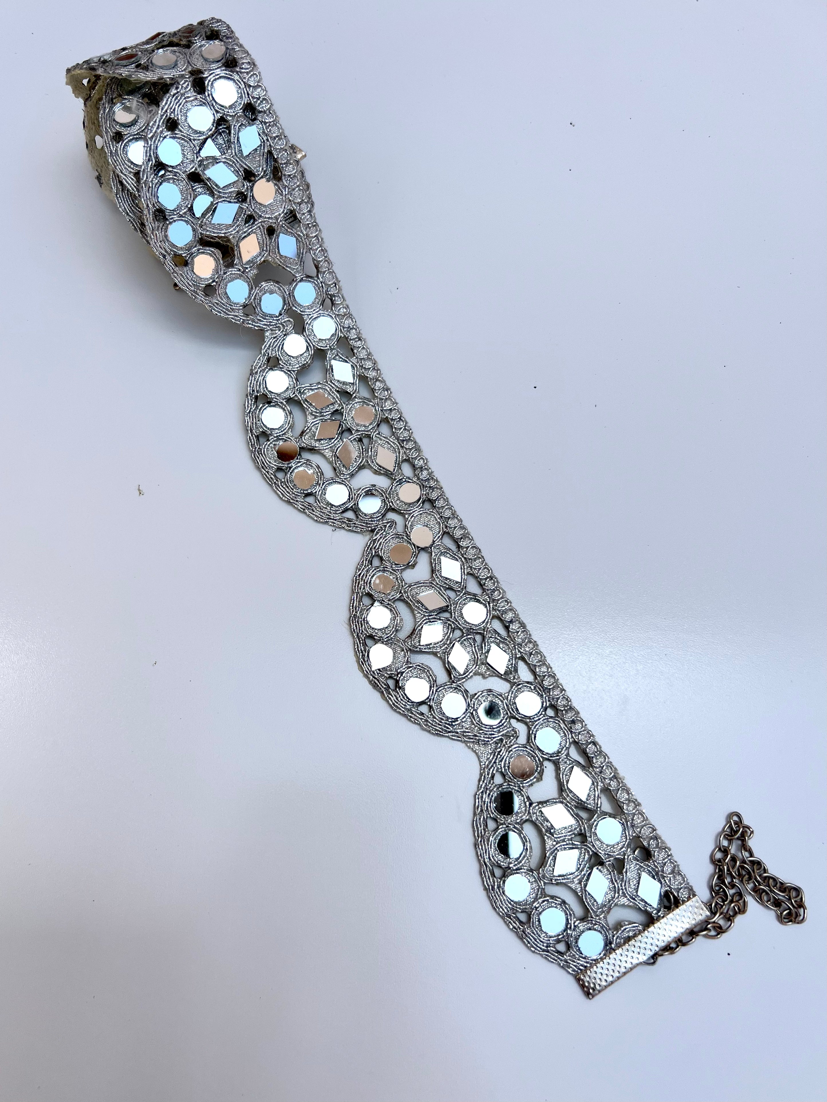 Cinturón espejos Dorado y Plateado mujer con cadena ajustable