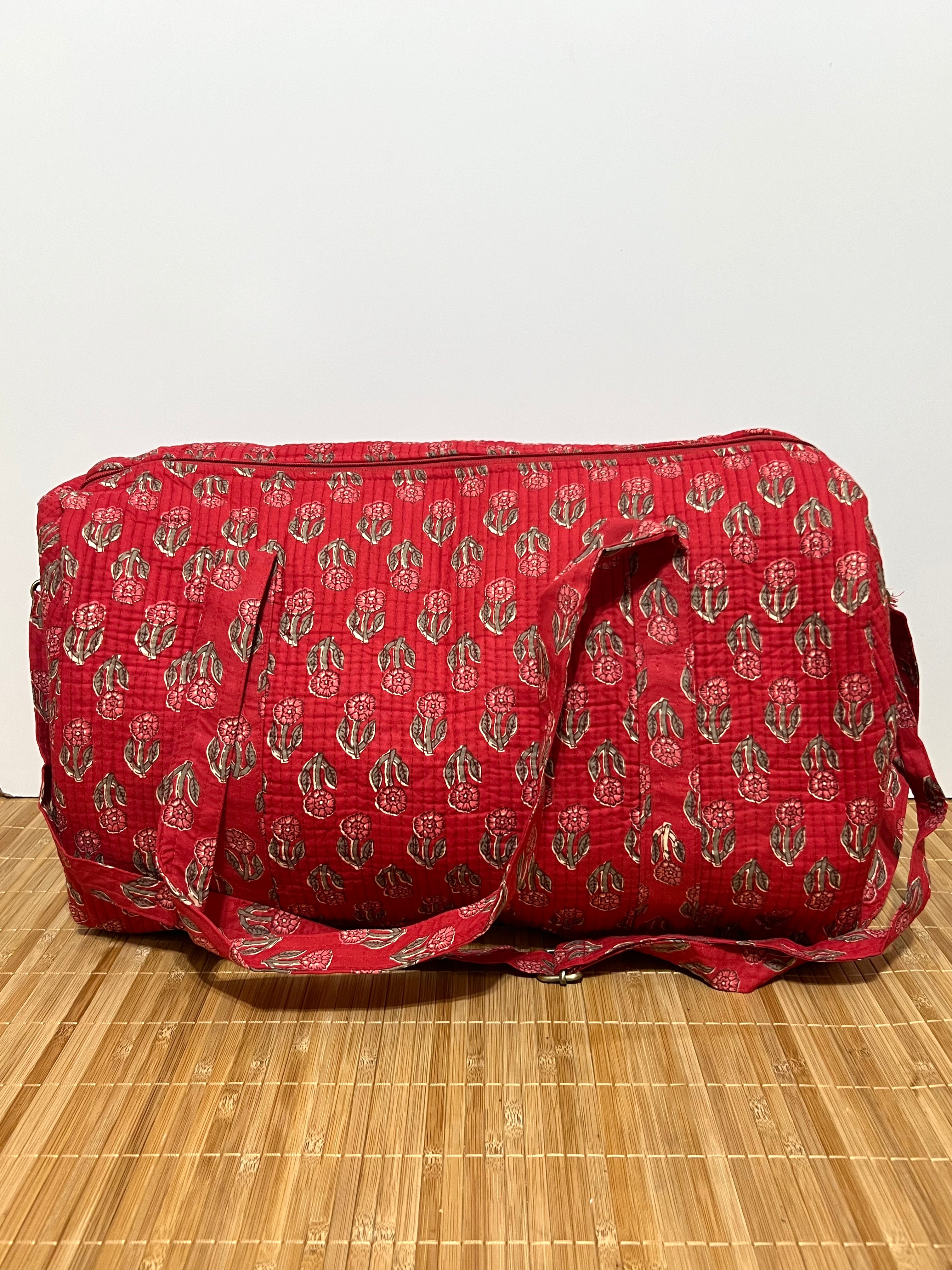 Custom initial printed cotton travel bag – 40 × 30 × 20 cm