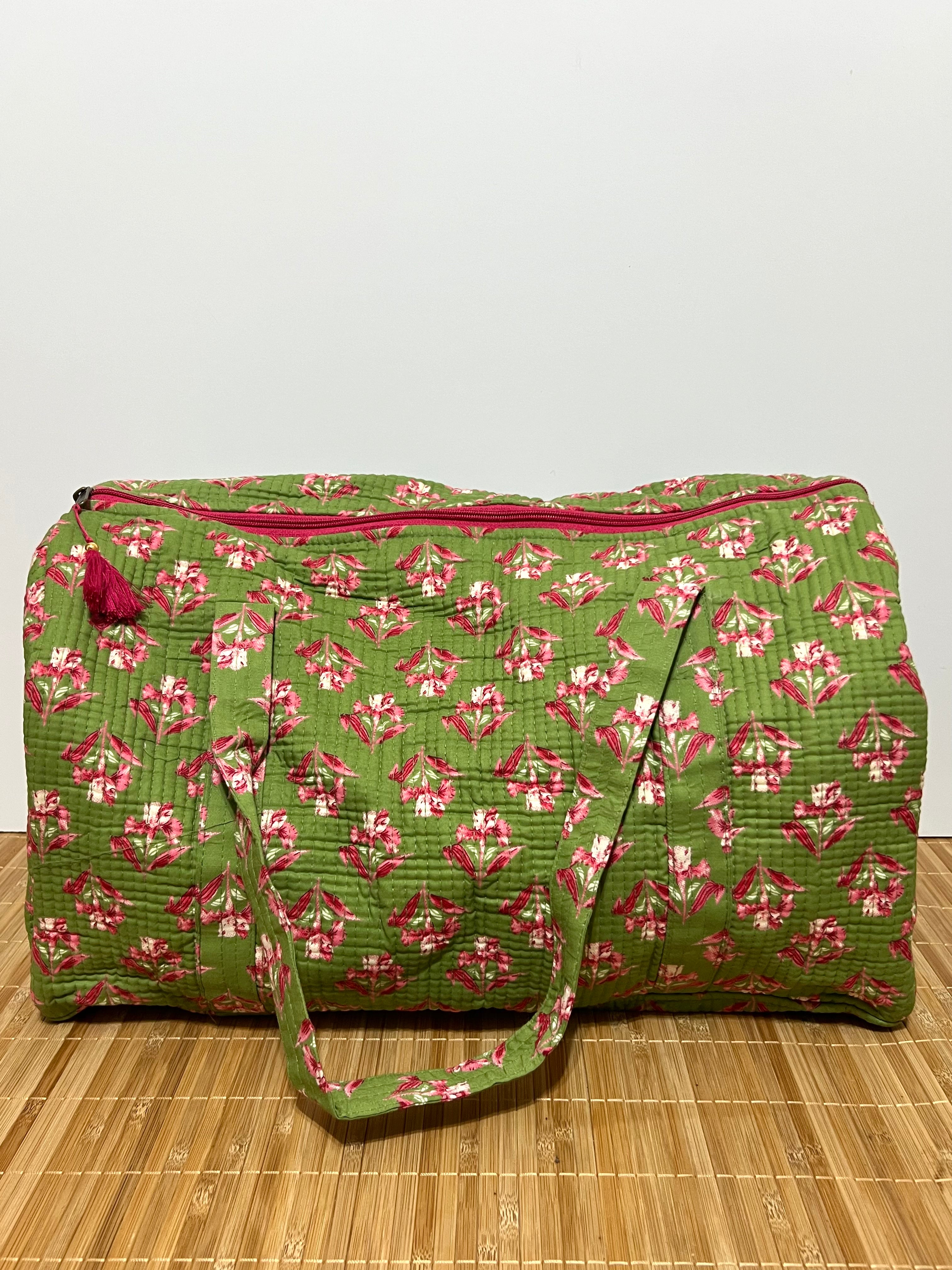 Custom initial printed cotton travel bag – 40 × 30 × 20 cm