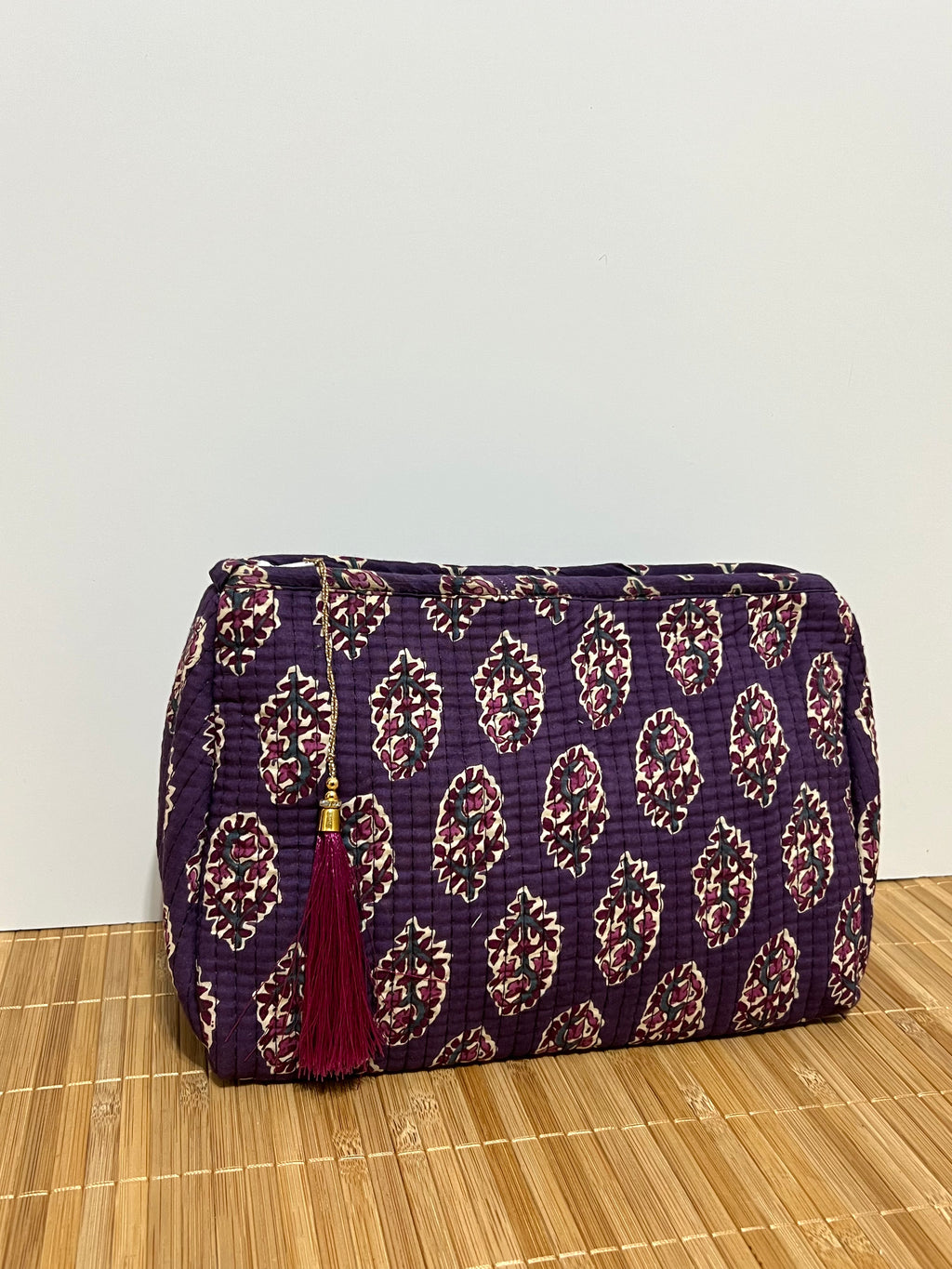 Neceser estampado de Algodón impermeable con Compartimentos | Personalizado con iniciales