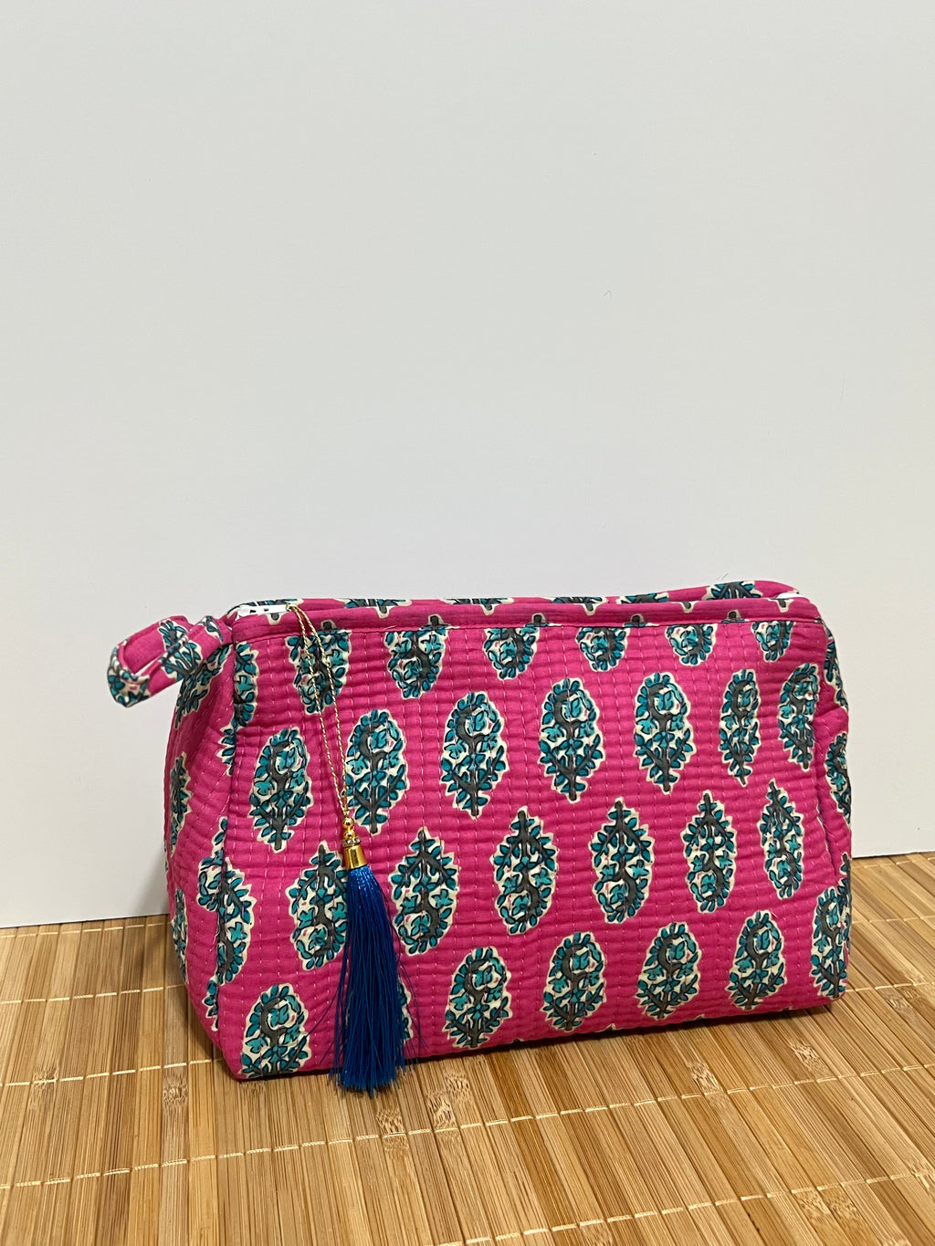 Neceser estampado de Algodón impermeable con Compartimentos | Personalizado con iniciales