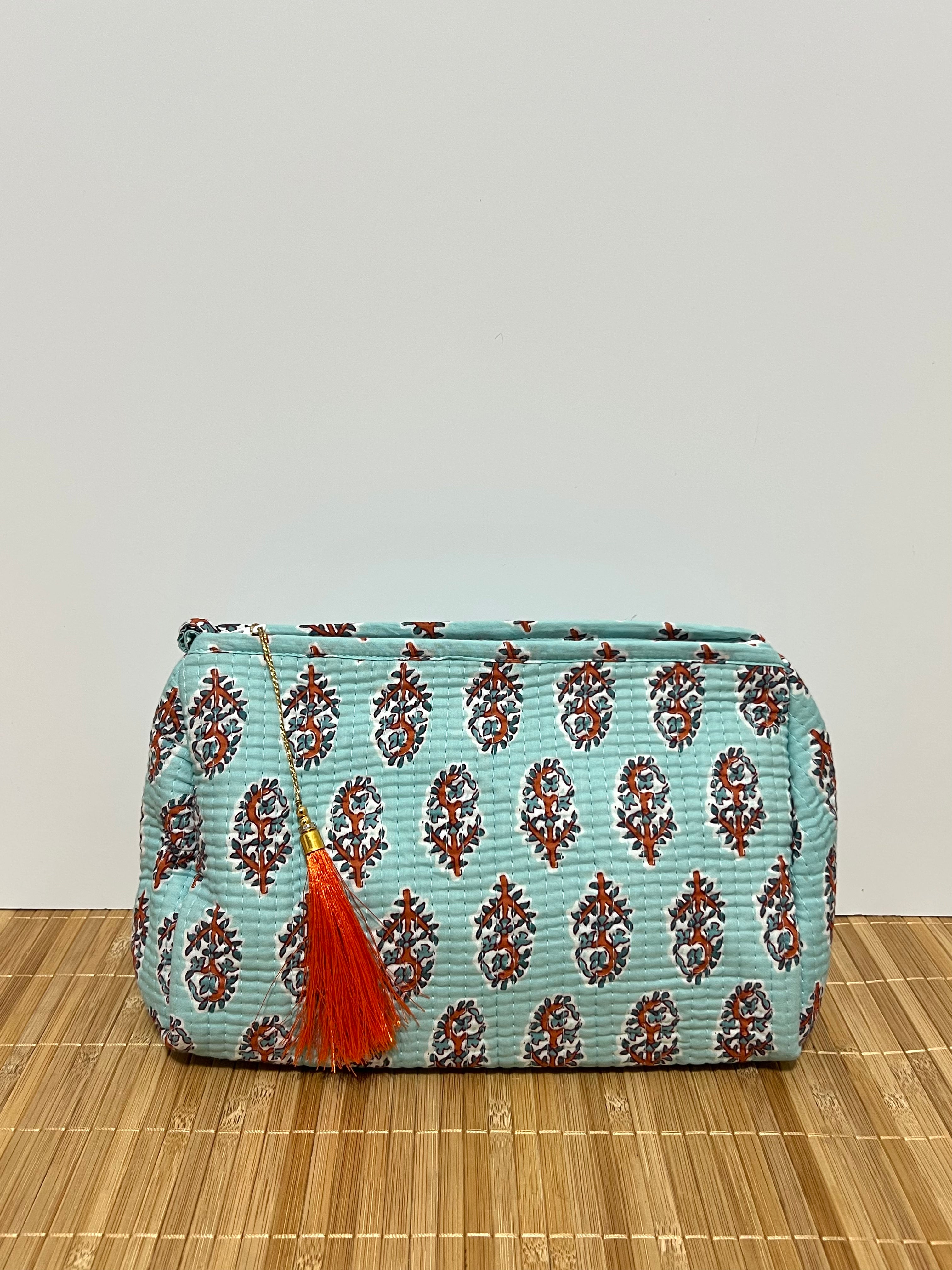 Neceser estampado de Algodón impermeable con Compartimentos | Personalizado con iniciales