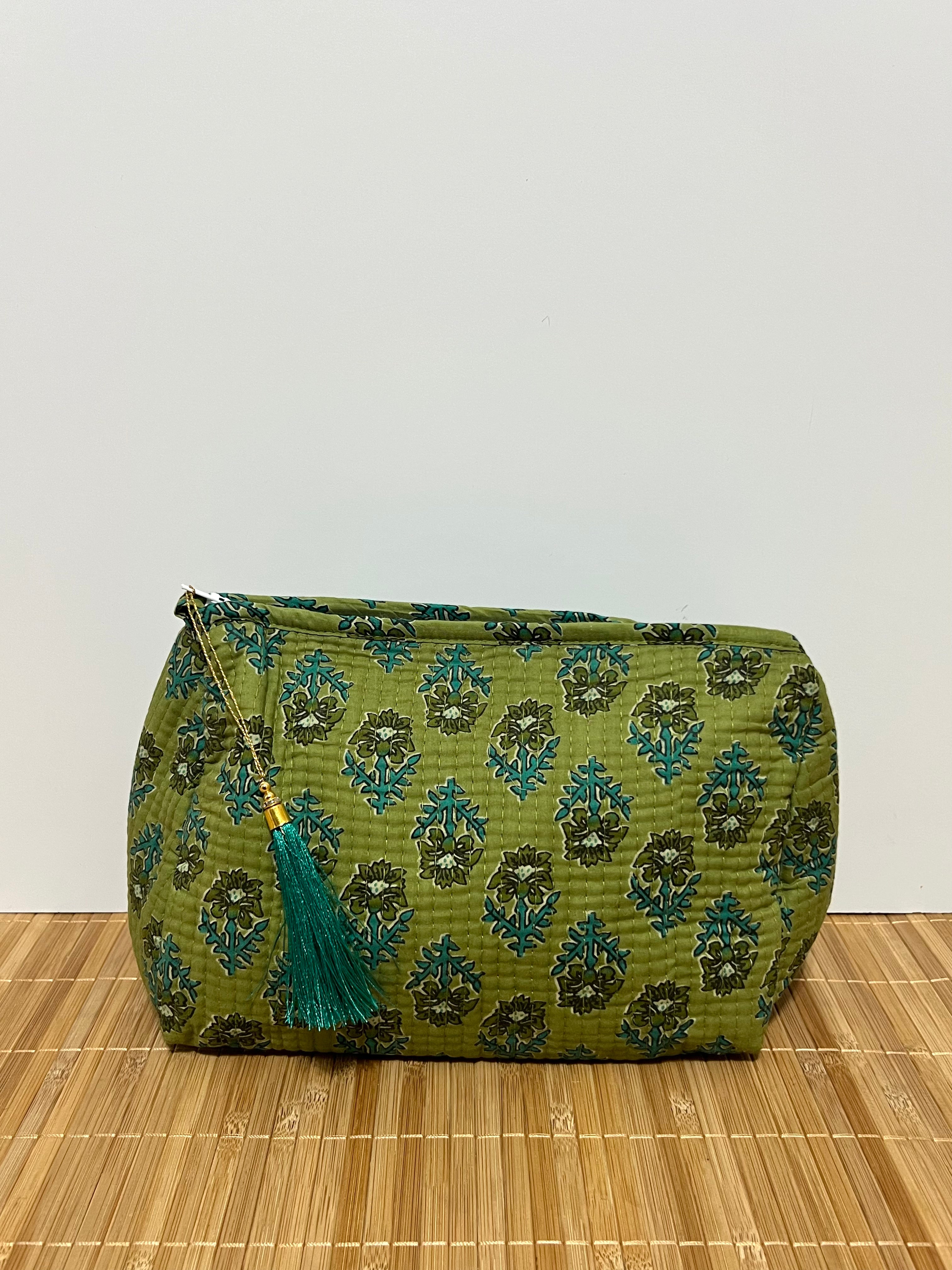 Neceser estampado de Algodón impermeable con Compartimentos | Personalizado con iniciales