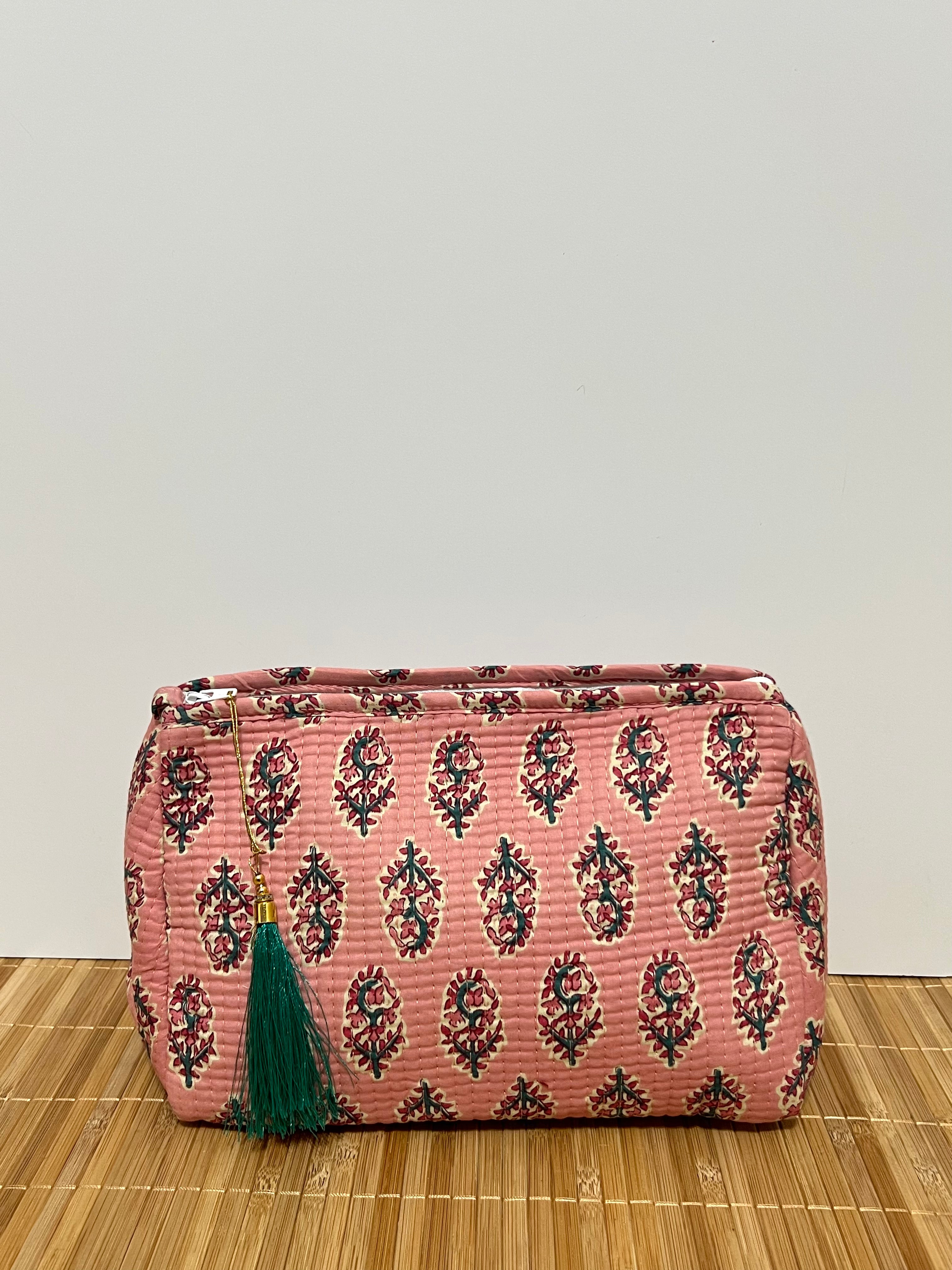 Neceser estampado de Algodón impermeable con Compartimentos | Personalizado con iniciales