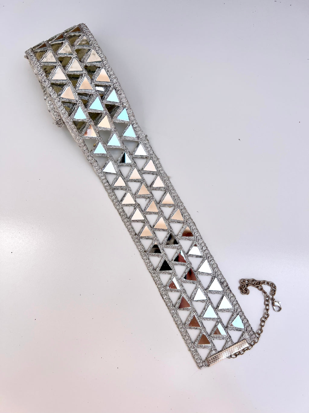 Goldener und Silberner Spiegelgürtel für Damen mit verstellbarer Kette