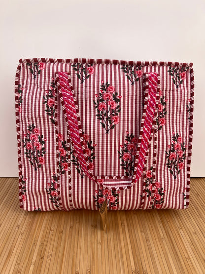 Bolsa viaje algodón Tote bag con cremallera