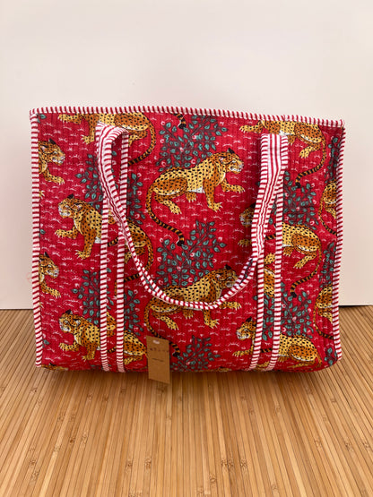 Bolsa viaje algodón Tote bag con cremallera