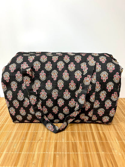 Bolso viaje de India de algodón hecho a mano | Bolso para usar como equipaje de mano o cabina