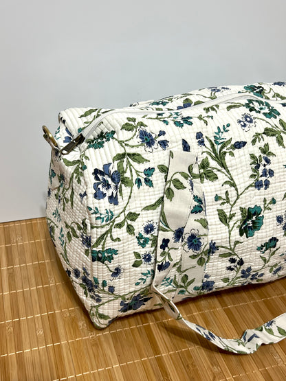 Bolso viaje de India de algodón hecho a mano | Bolso para usar como equipaje de mano o cabina