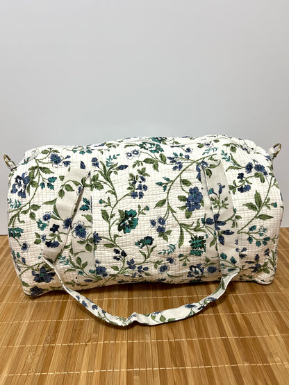 Bolso viaje de India de algodón hecho a mano | Bolso para usar como equipaje de mano o cabina