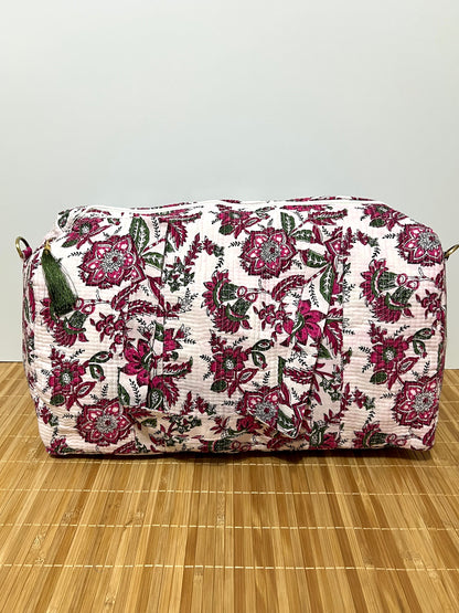 Bolso viaje de India de algodón hecho a mano | Bolso para usar como equipaje de mano o cabina