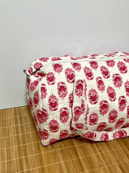 Bolso viaje de India de algodón hecho a mano | Bolso para usar como equipaje de mano o cabina