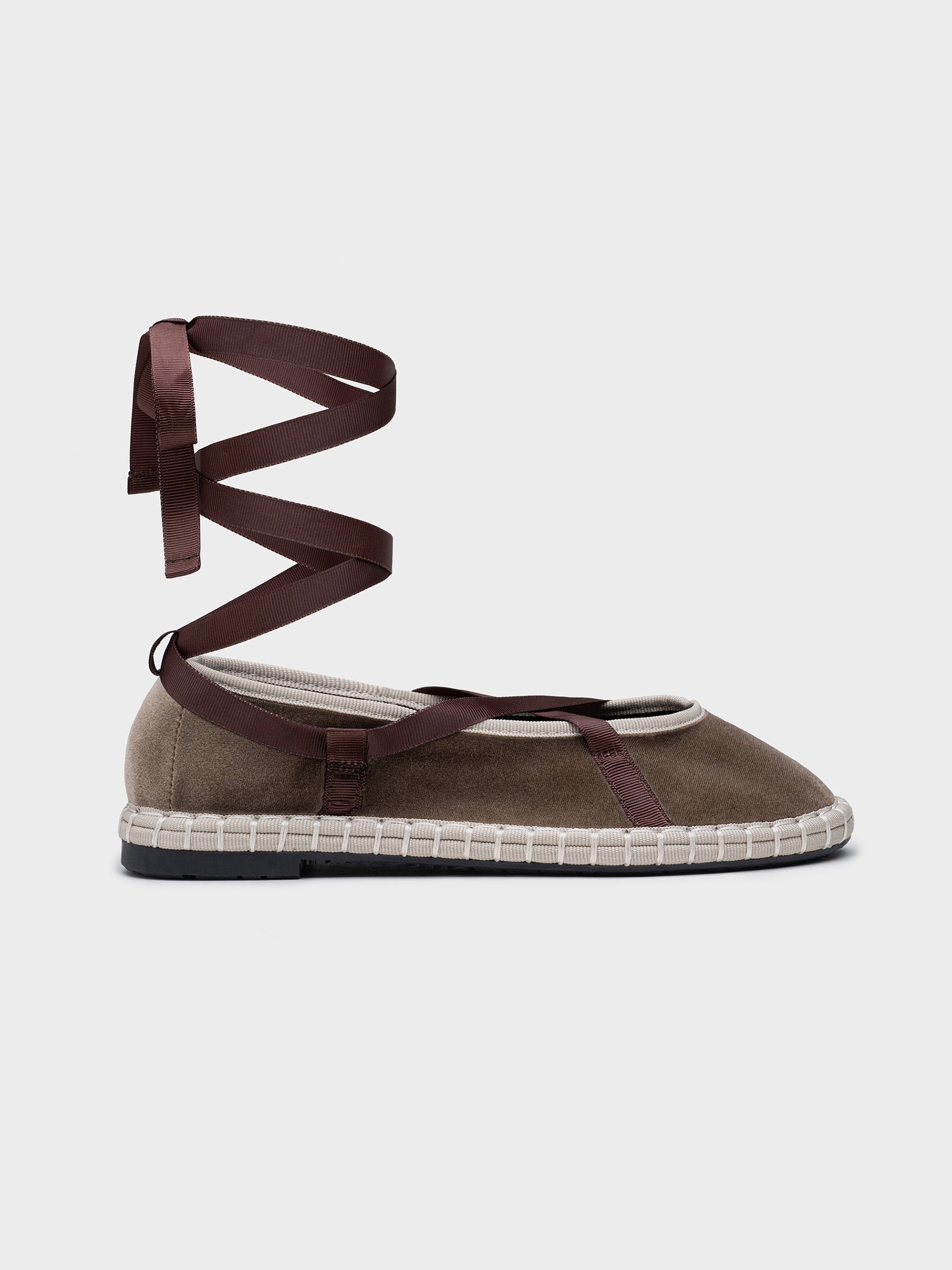 Bailarinas Terciopelo Atadas con Cinta Mujer | Elige tu talla habitual (36 a 41)