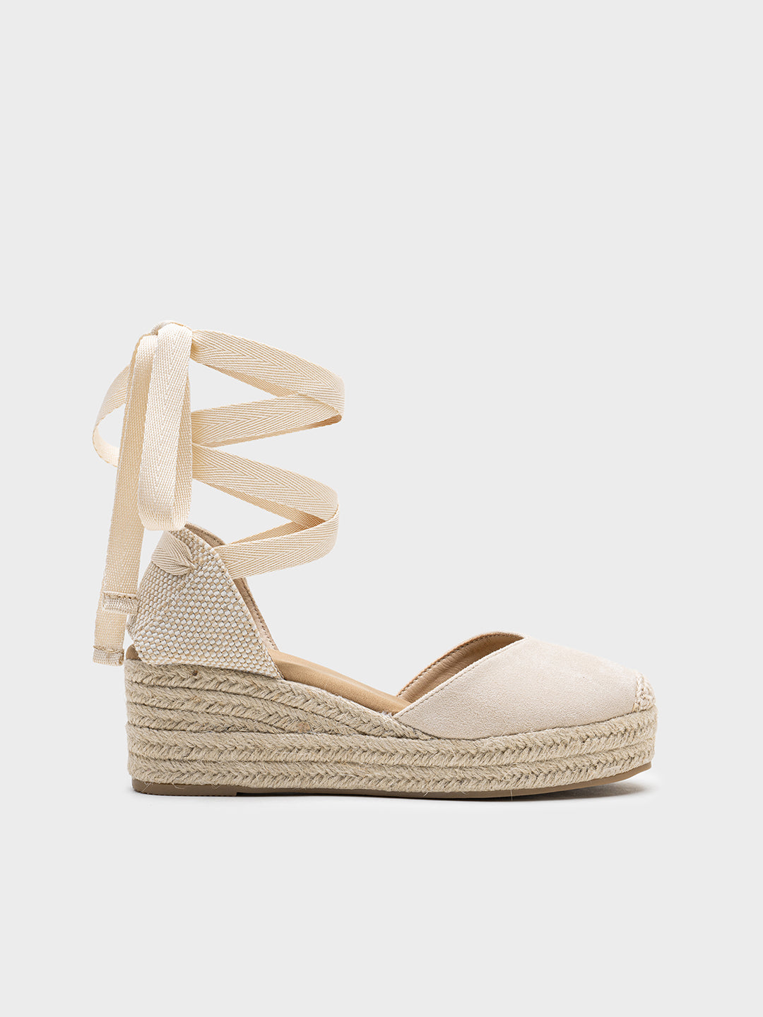 Alpargatas de Cuña con Lazo Atadas al Tobillo | Cómodas para Eventos y Uso Diario