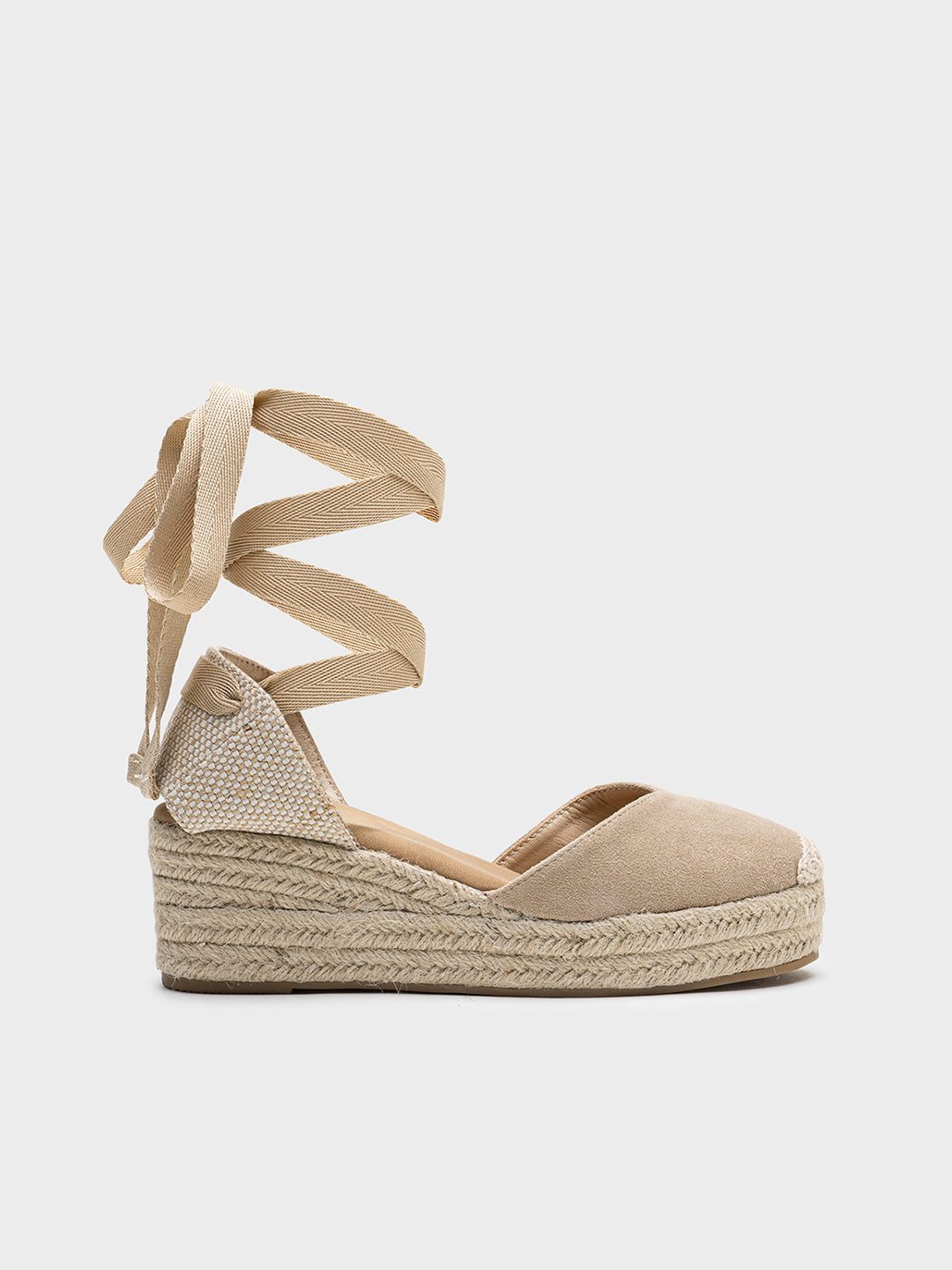 Alpargatas de Cuña con Lazo Atadas al Tobillo | Cómodas para Eventos y Uso Diario