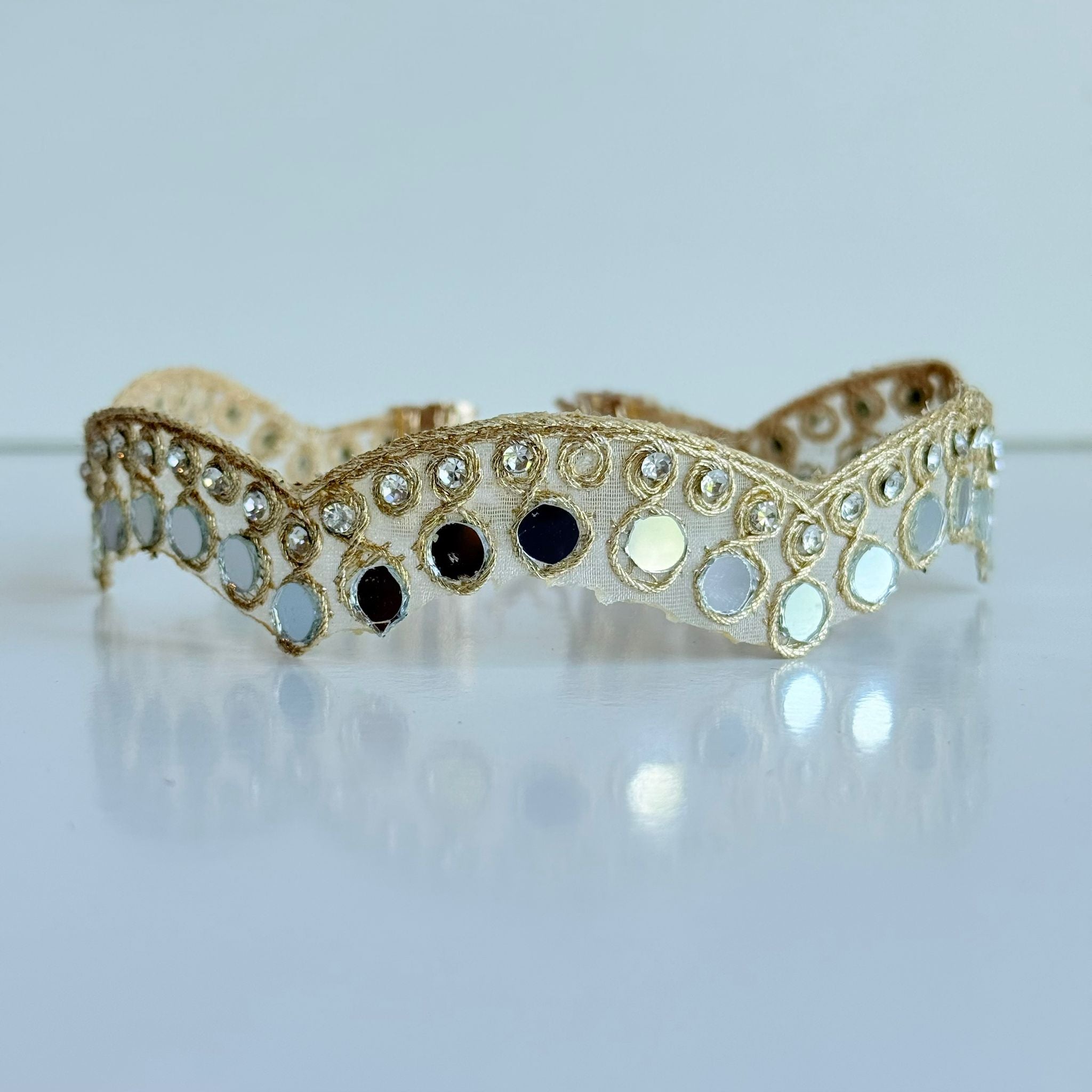 Choker espejos Dorado mujer