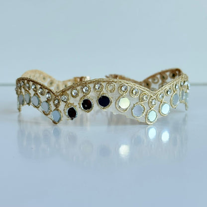 Choker espejos Dorado mujer