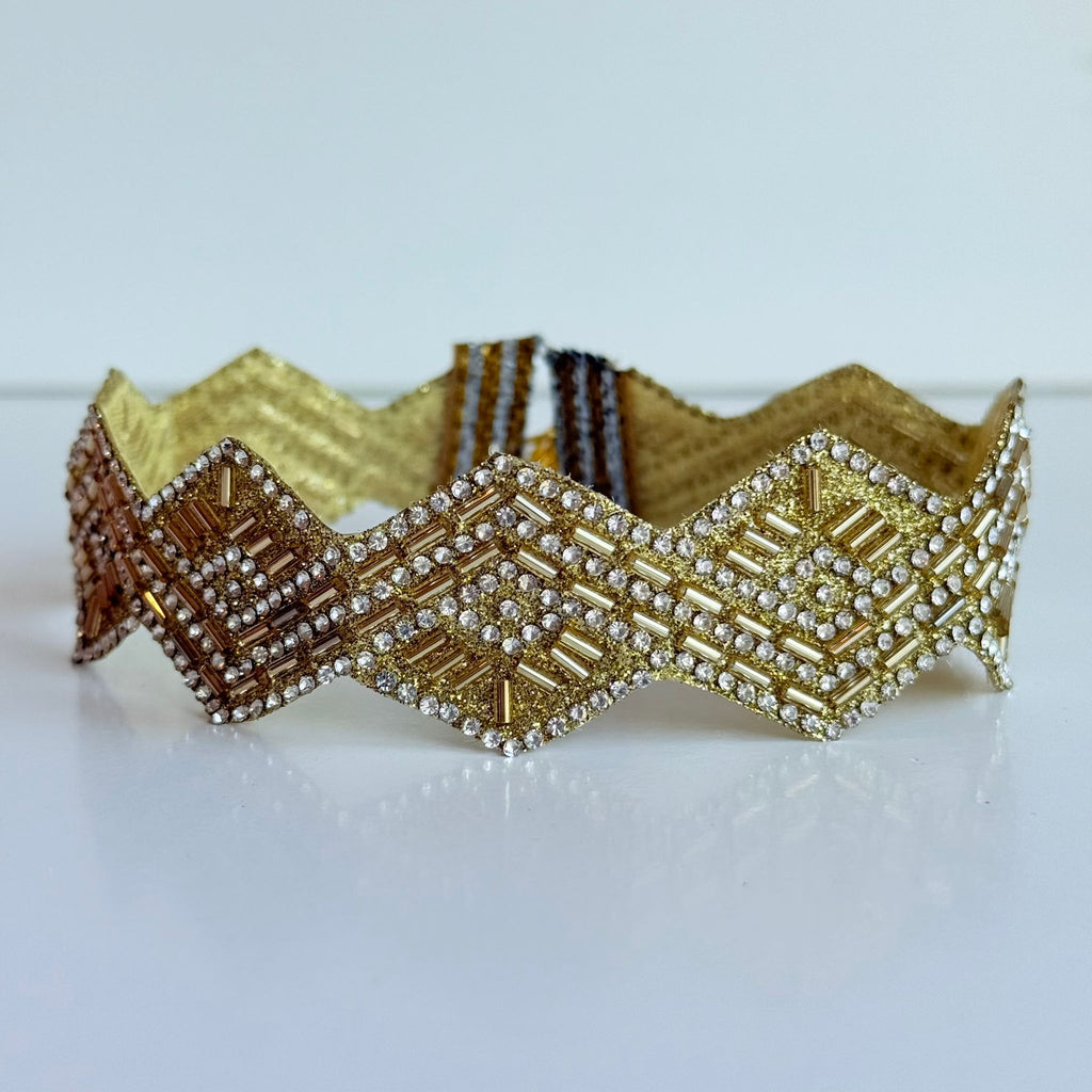 Choker espejos Dorado mujer