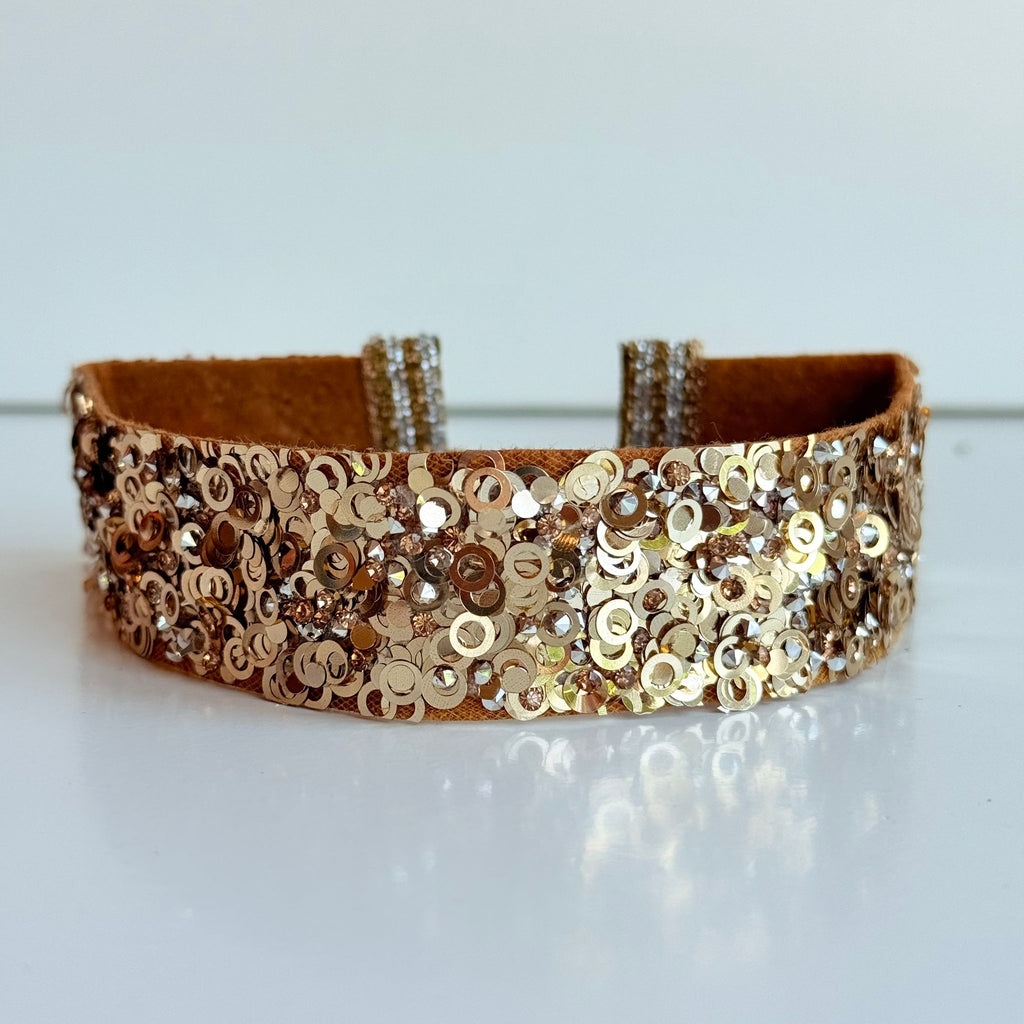 Choker espejos Dorado mujer