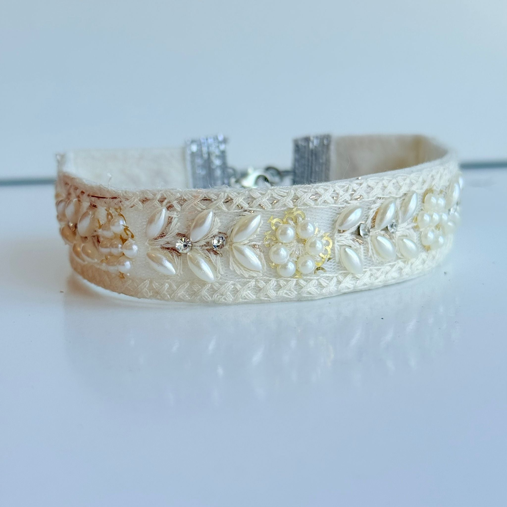 Choker espejos Dorado mujer