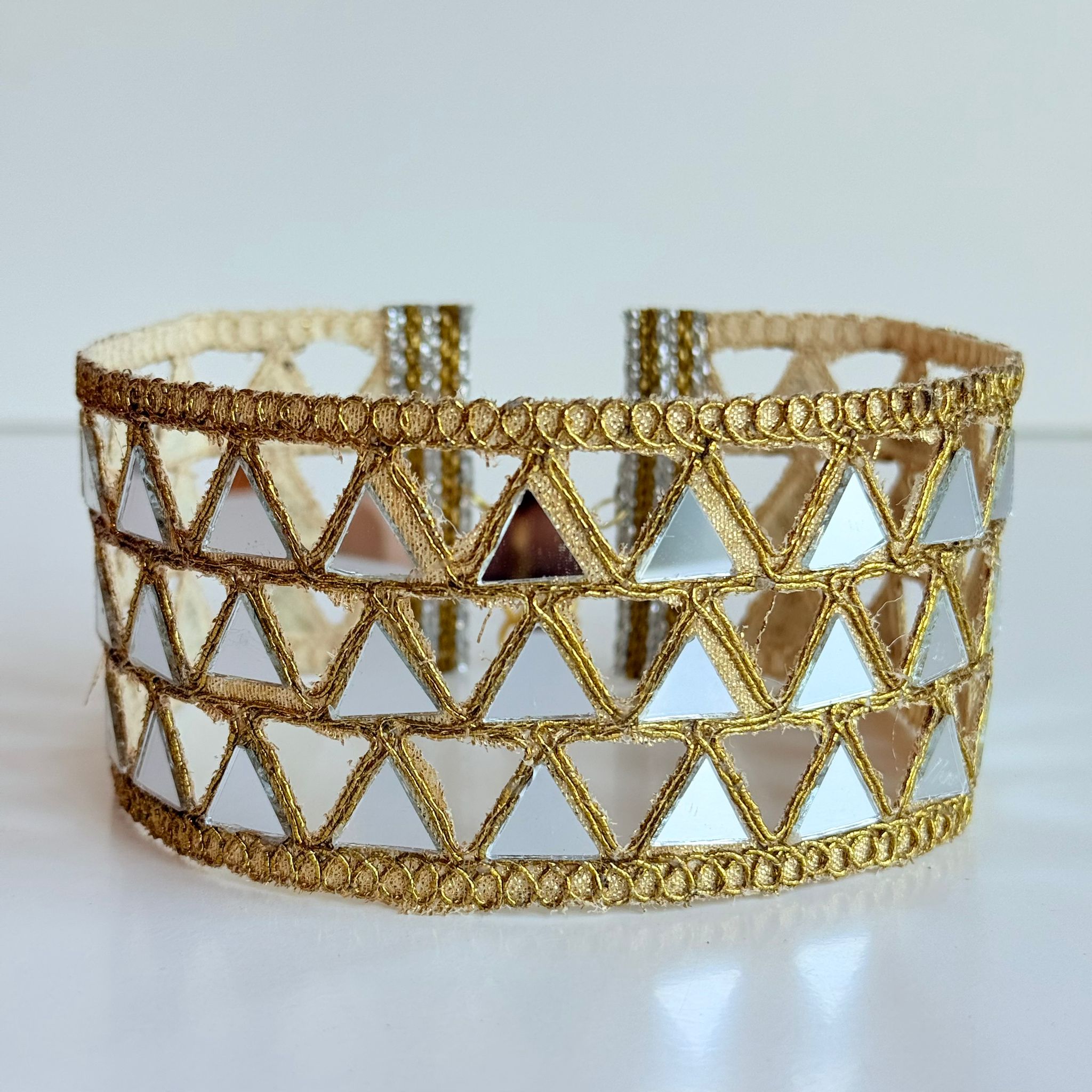 Choker espejos Dorado mujer