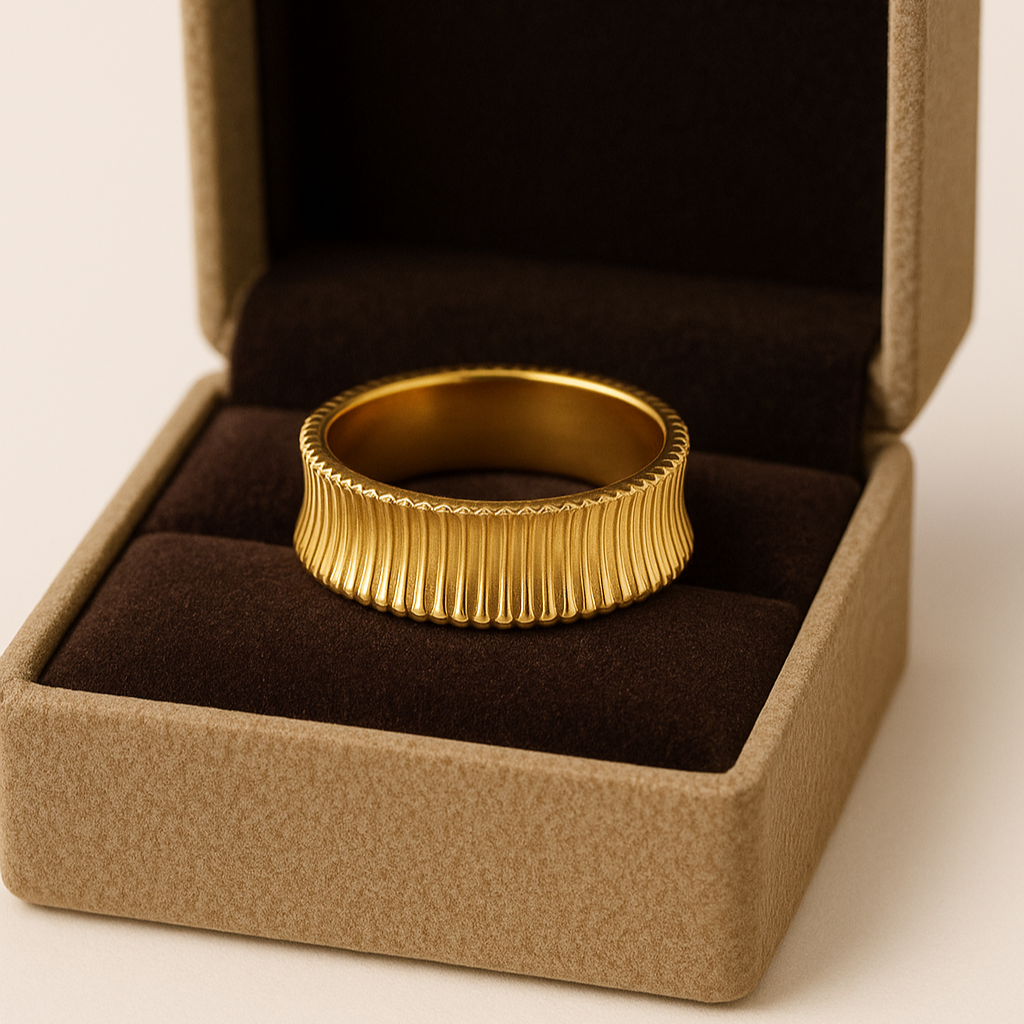 Krone-Ring mit Goldplattierung