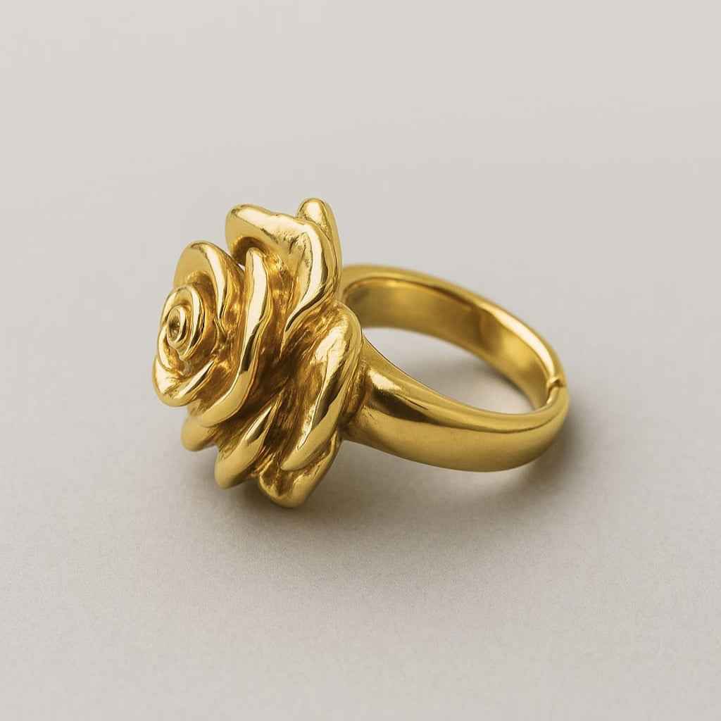 Anillo Rosa Grande Baño de Oro - MINNI MOON-Lepetitemarie-Singularu-PDPAOLA-Luamarta