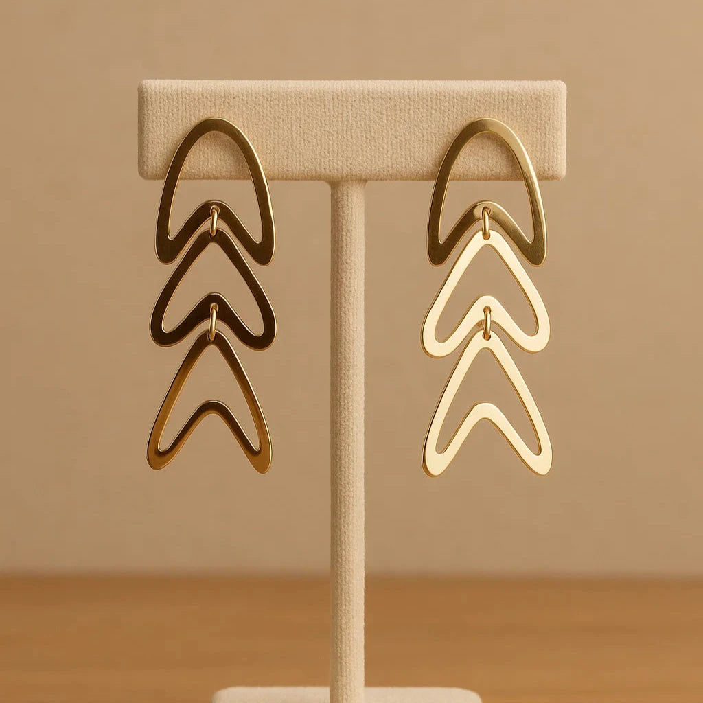 Pendientes Raspa Baño de Oro - MINNI MOON-Lepetitemarie-Singularu-PDPAOLA-Luamarta
