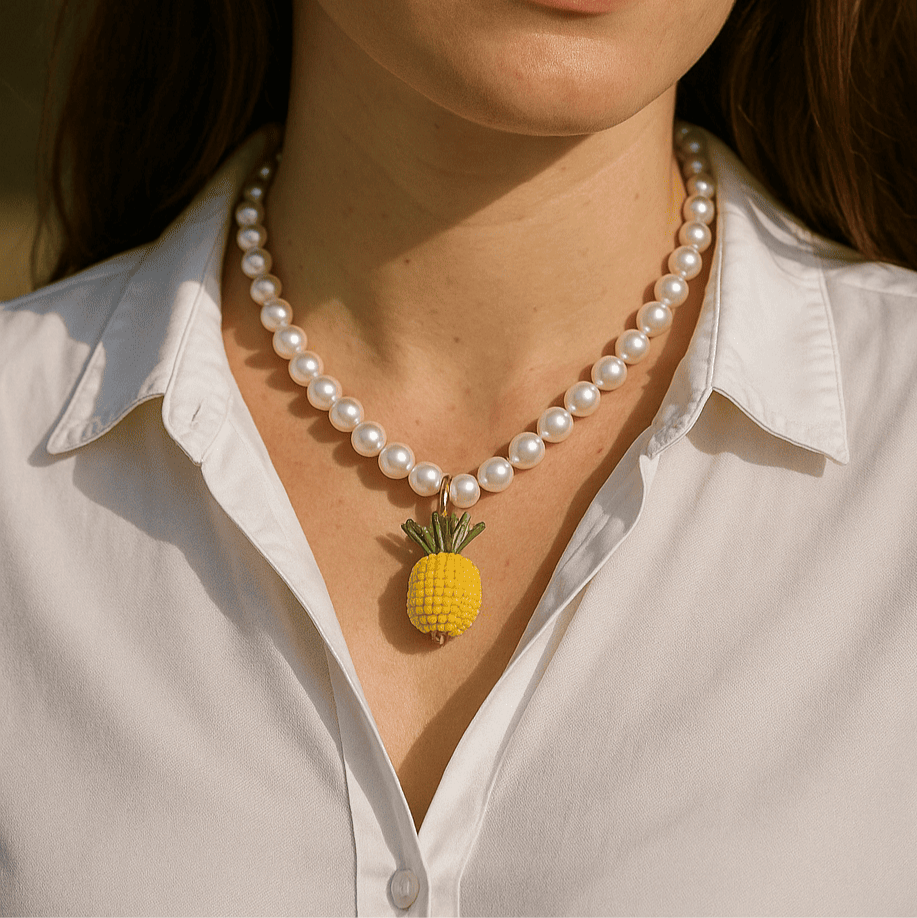 Collar Perlas Piña Baño de Oro - MINNI MOON-Lepetitemarie-Singularu-PDPAOLA-Luamarta