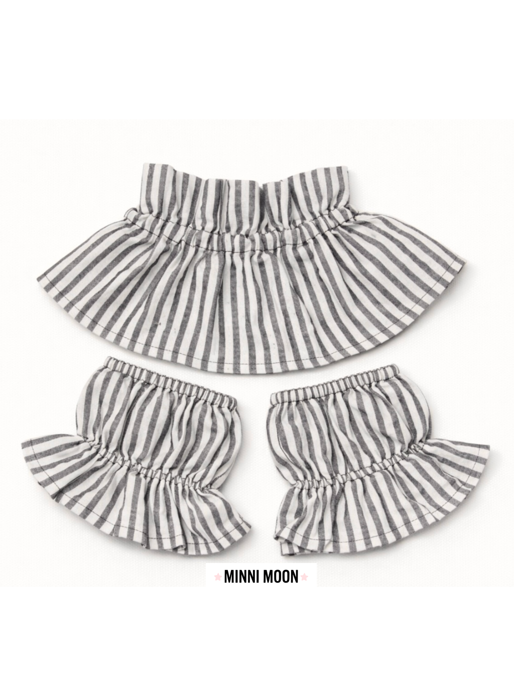 Cuello Cuadros Vichy o Rayas + Puños Elásticos (Pack 3 piezas) | Cuello falso jersey o camisa