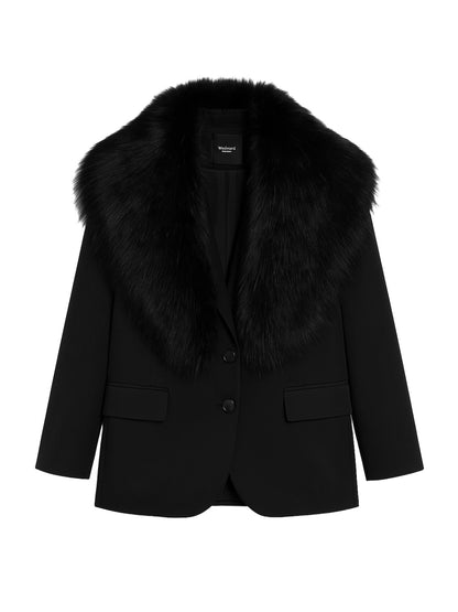 Cuello de pelo efecto natural con broche – Suave, elegante y disponible en varios colores